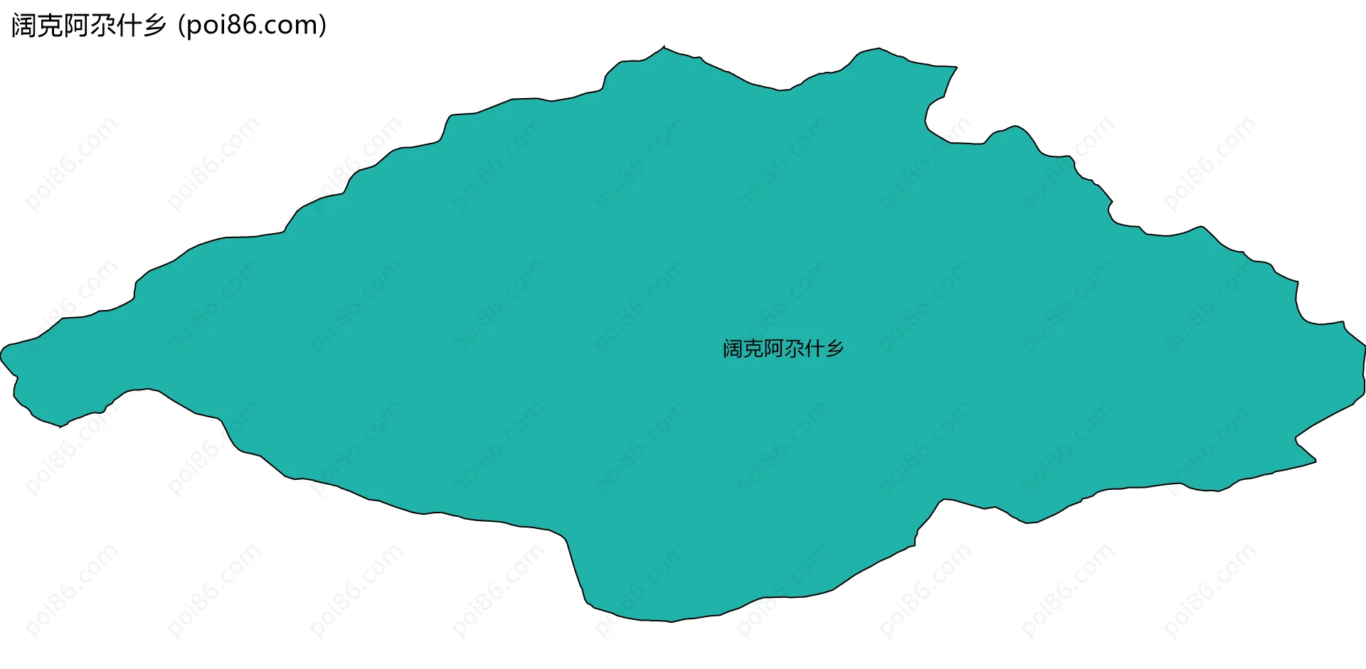 阔克阿尕什乡边界地图