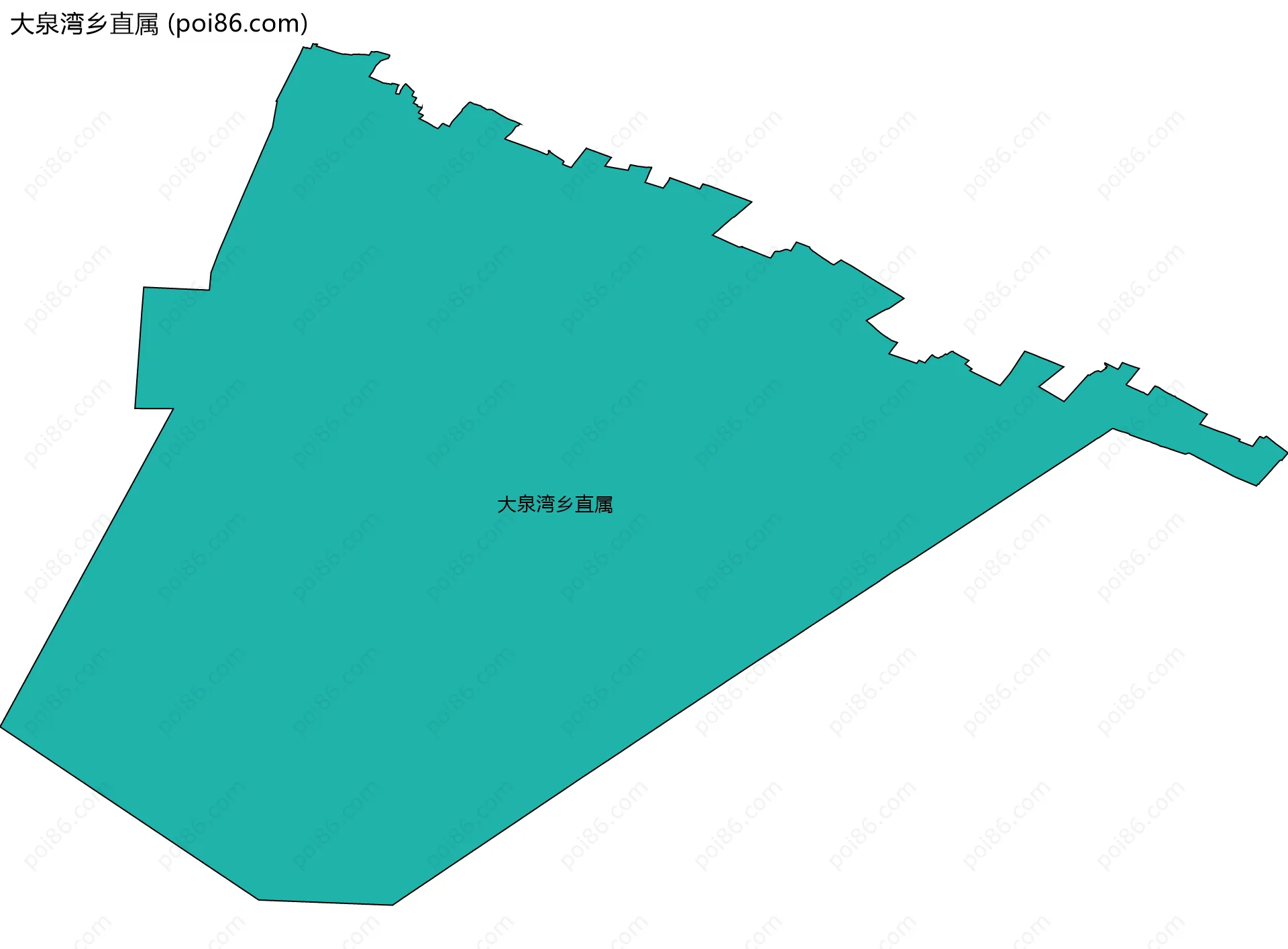 大泉湾乡直属边界地图