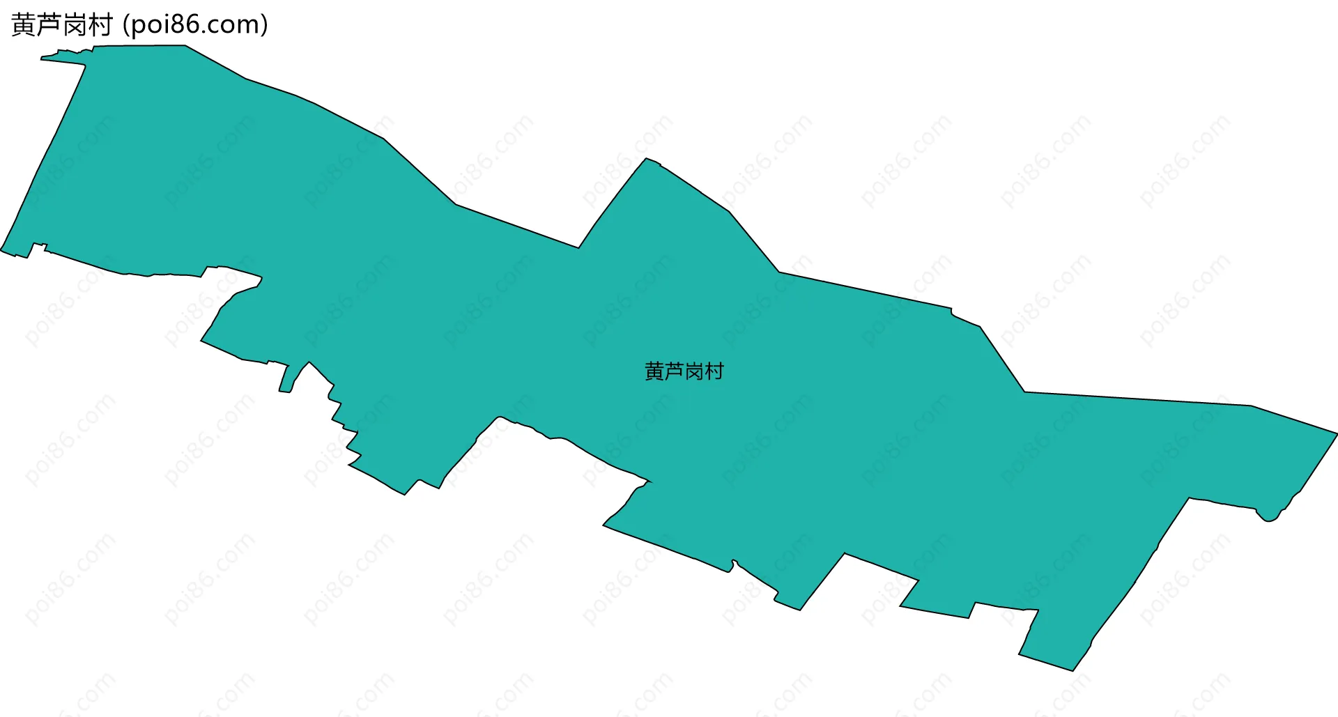 黄芦岗村边界地图