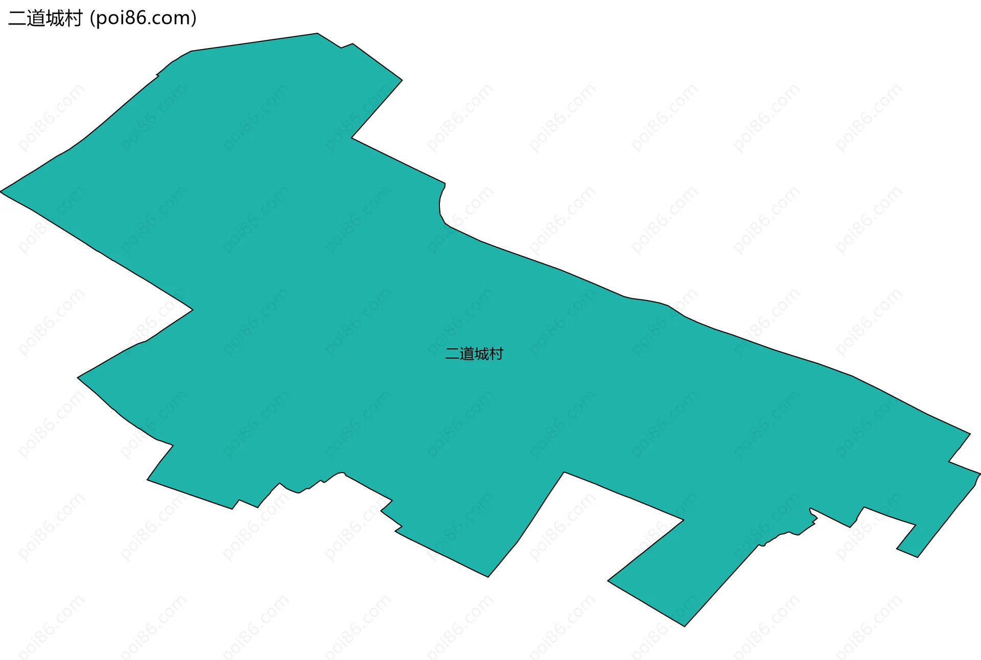 二道城村边界地图