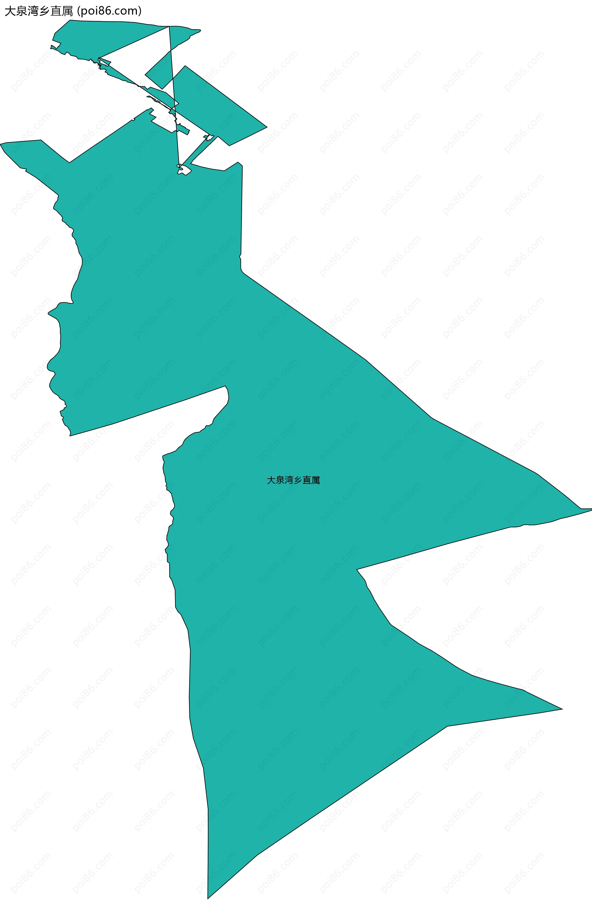 大泉湾乡直属边界地图