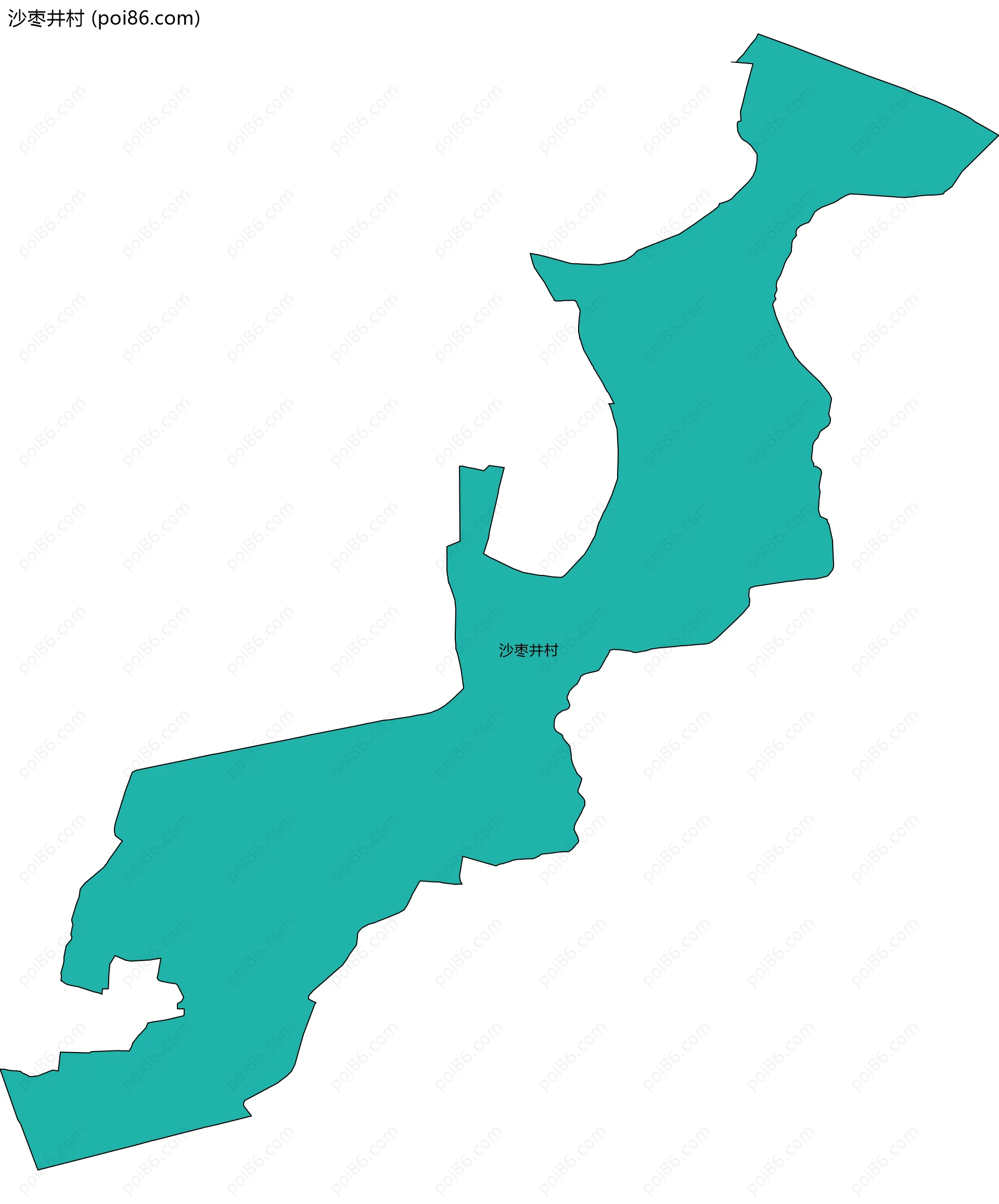 沙枣井村边界地图