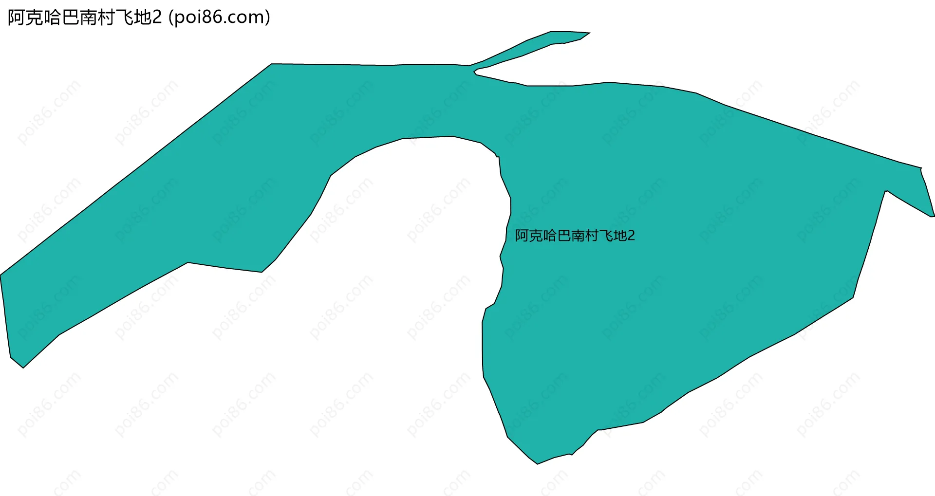阿克哈巴南村飞地2边界地图