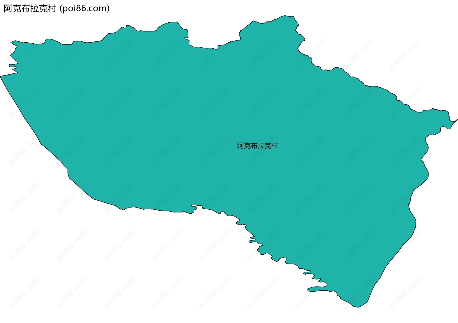 阿克布拉克村边界地图