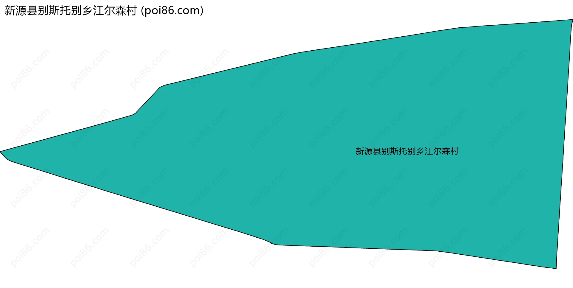 新源县别斯托别乡江尔森村边界地图