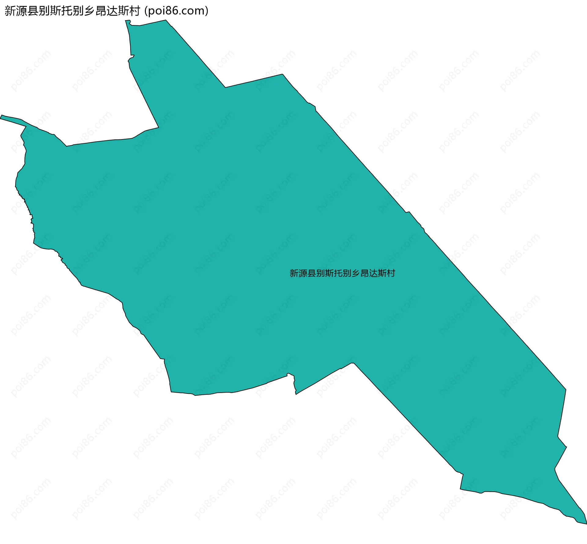 新源县别斯托别乡昂达斯村边界地图