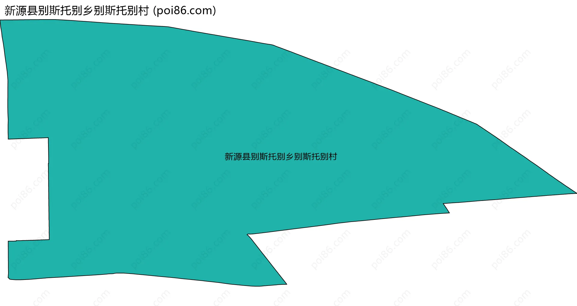 新源县别斯托别乡别斯托别村边界地图