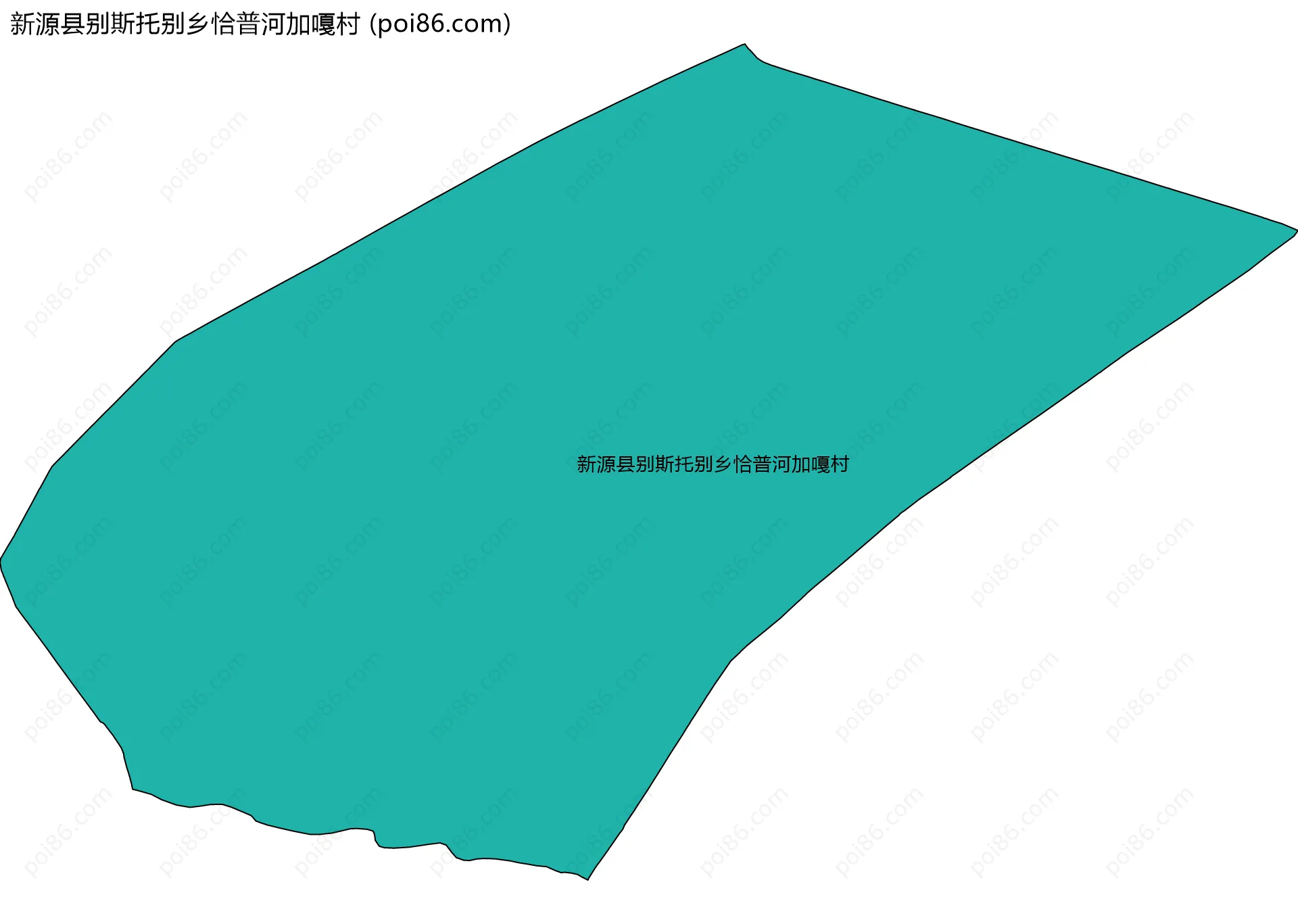 新源县别斯托别乡恰普河加嘎村边界地图