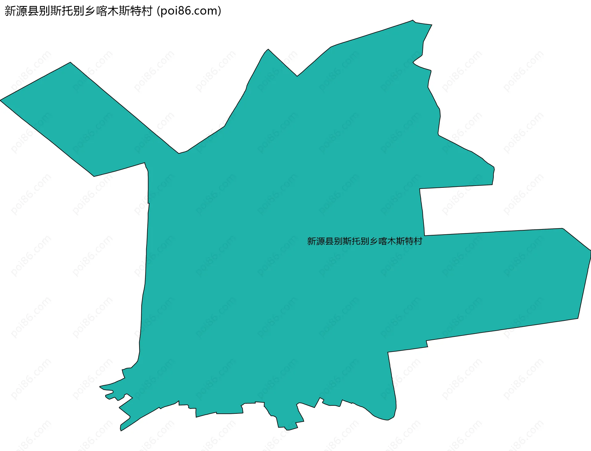 新源县别斯托别乡喀木斯特村边界地图