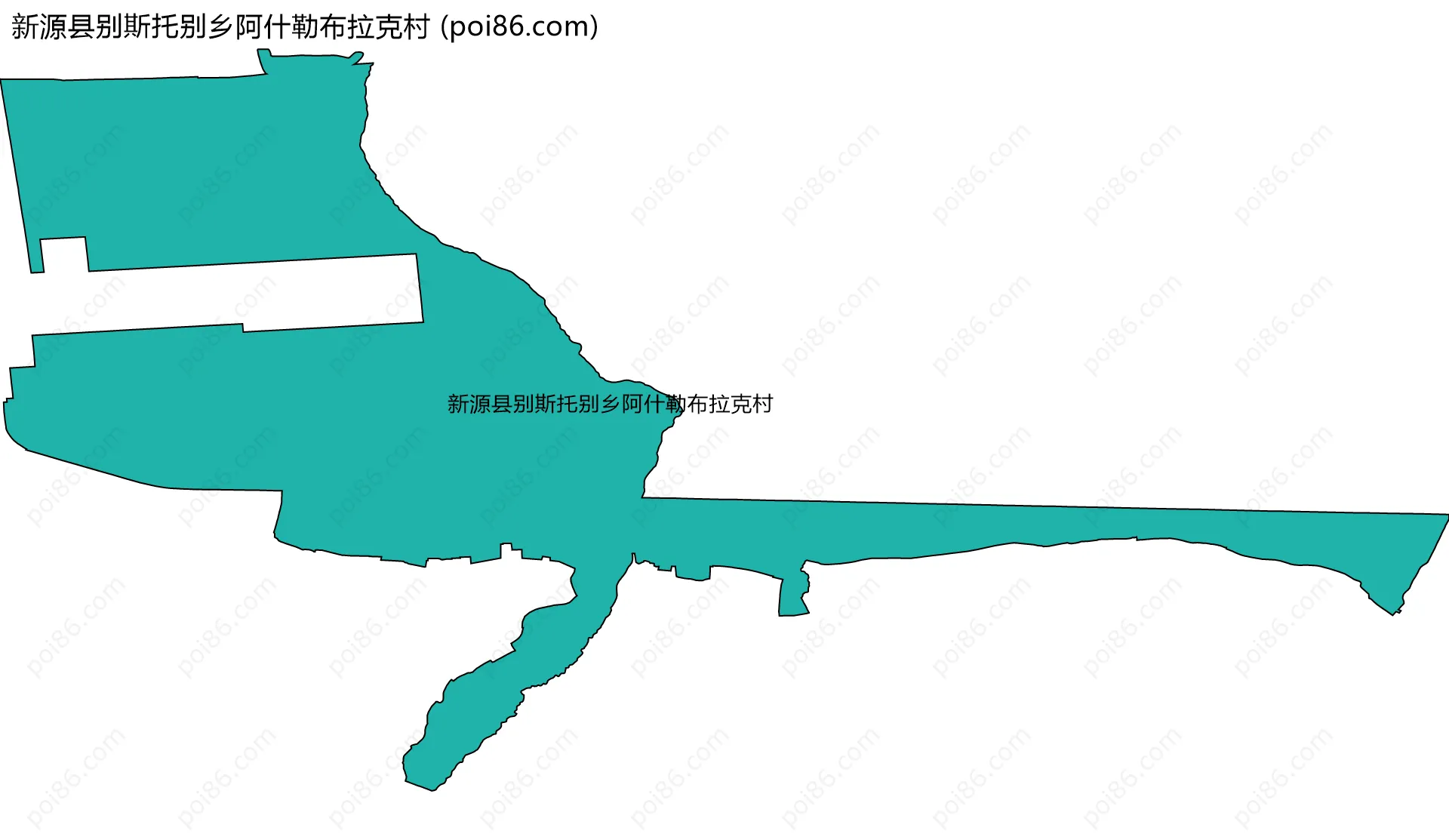 新源县别斯托别乡阿什勒布拉克村边界地图