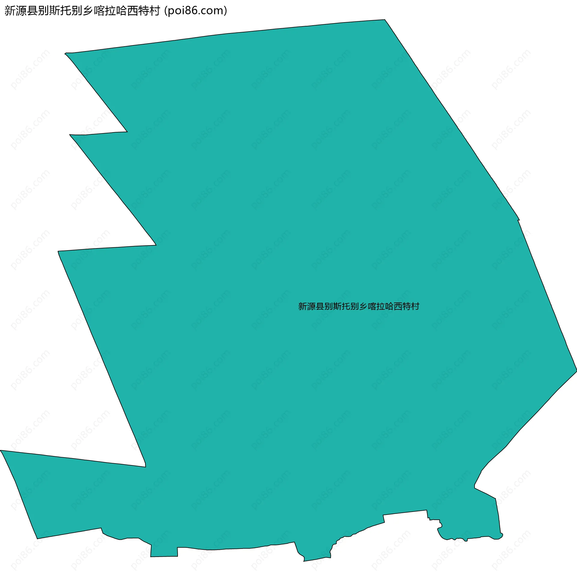 新源县别斯托别乡喀拉哈西特村边界地图