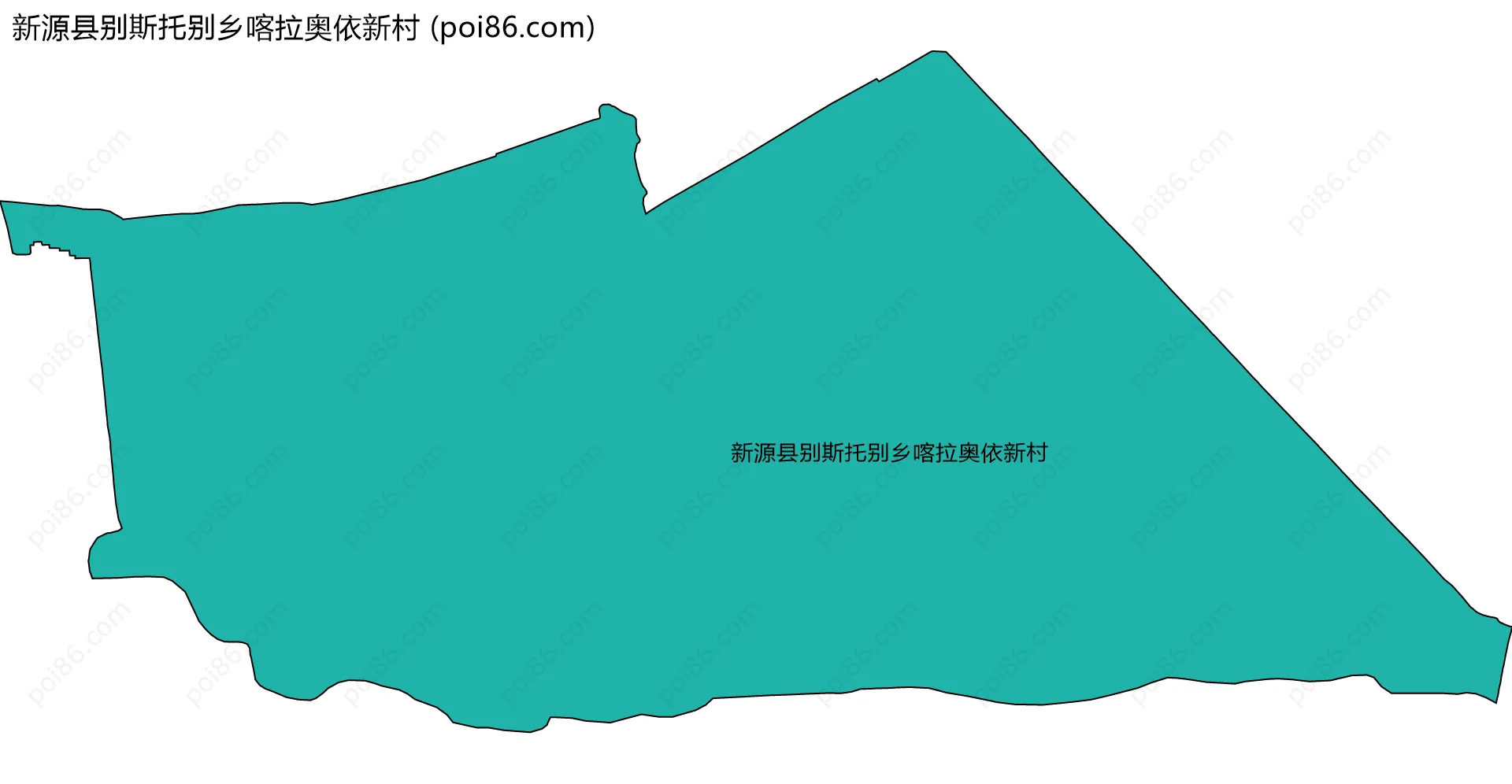 新源县别斯托别乡喀拉奥依新村边界地图