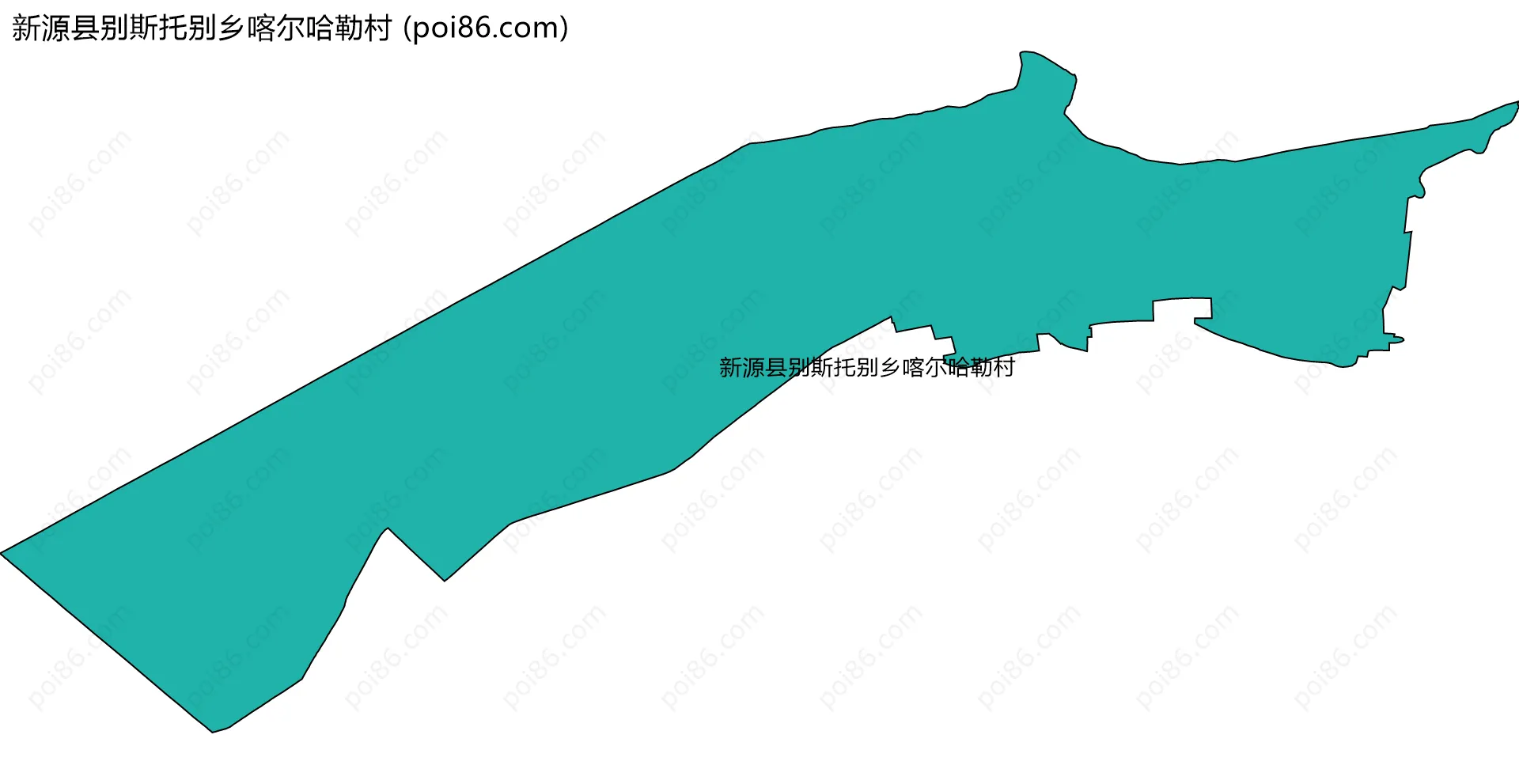 新源县别斯托别乡喀尔哈勒村边界地图