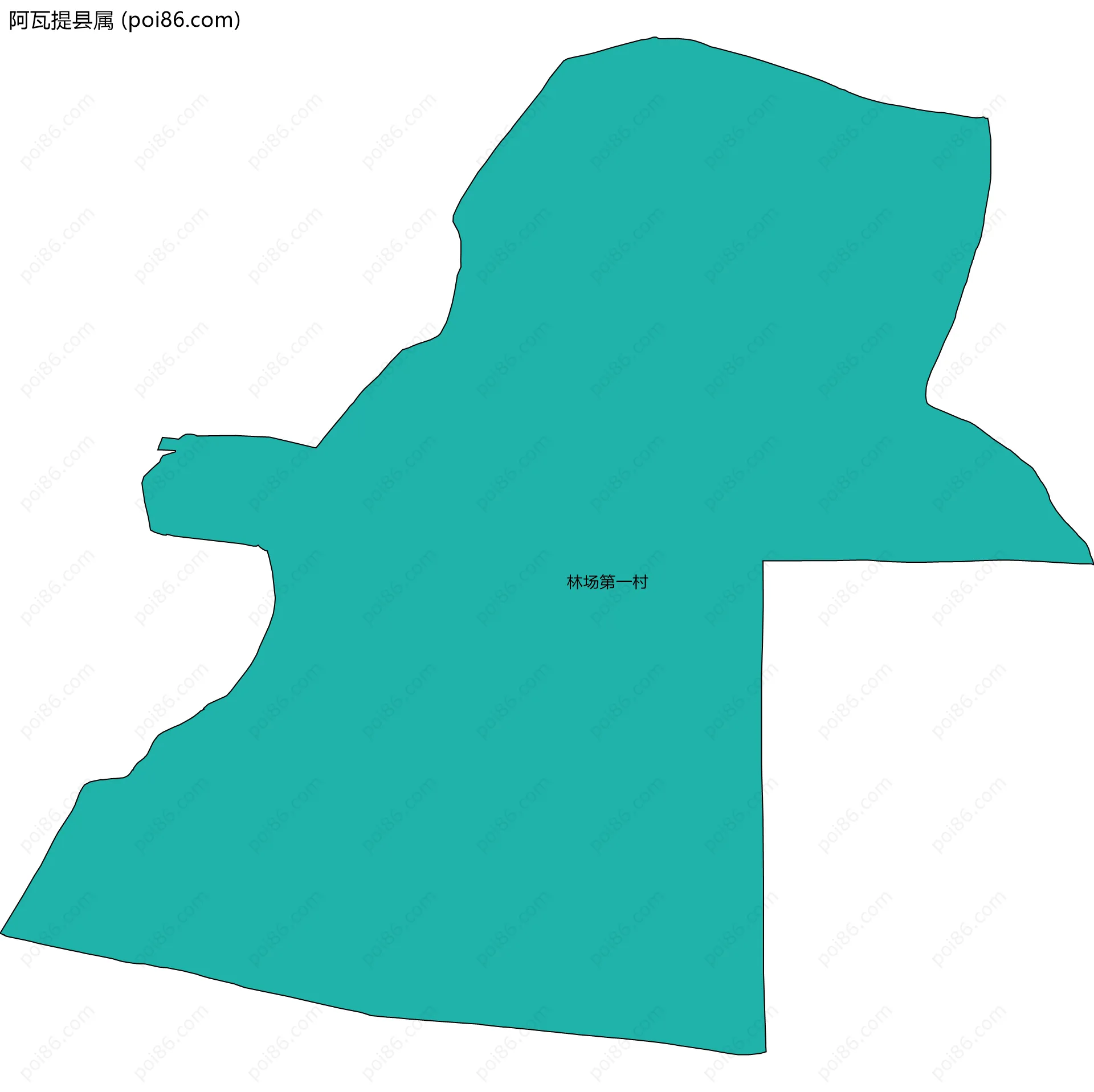 阿瓦提县属边界地图(五级行政区划)