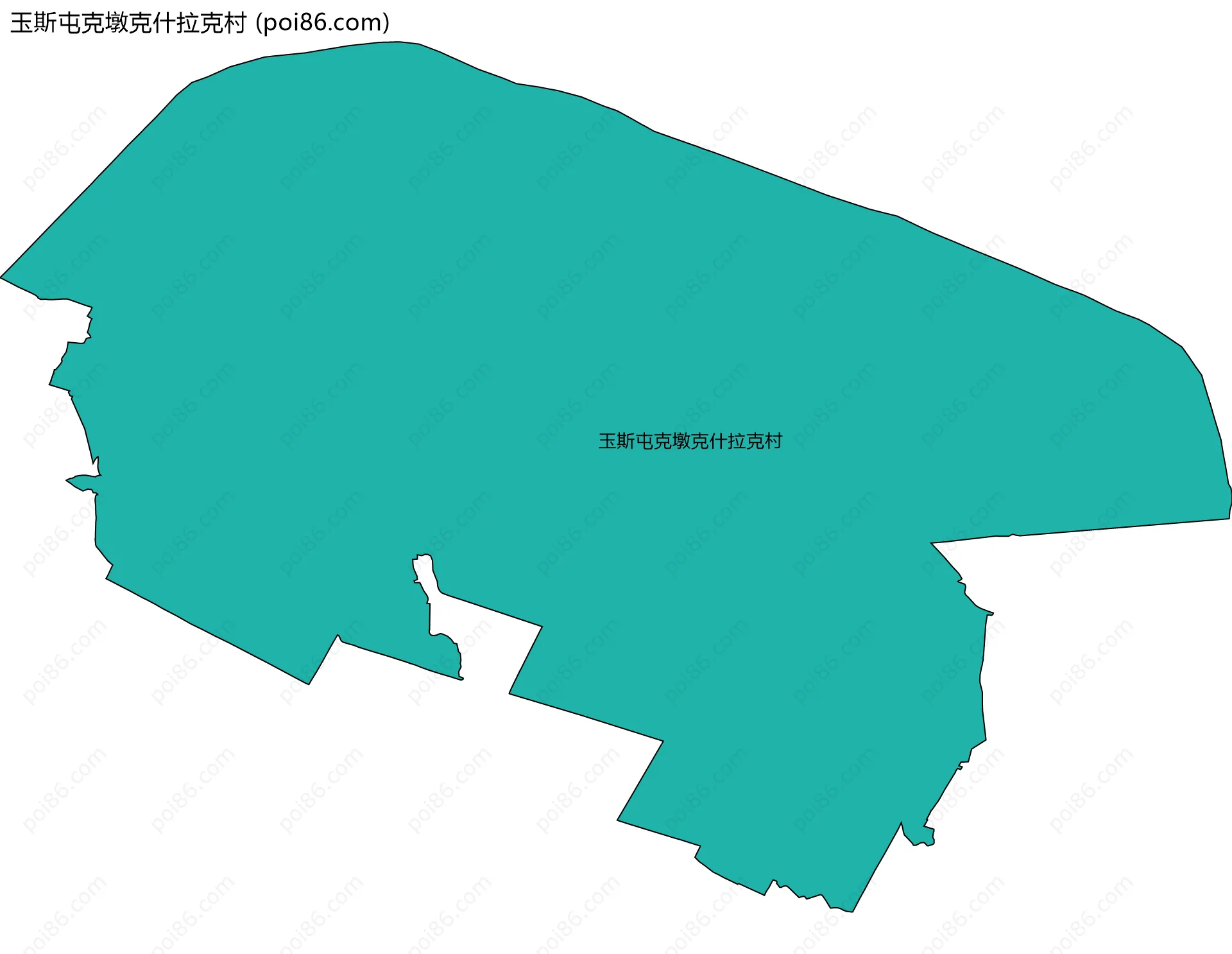 玉斯屯克墩克什拉克村边界地图