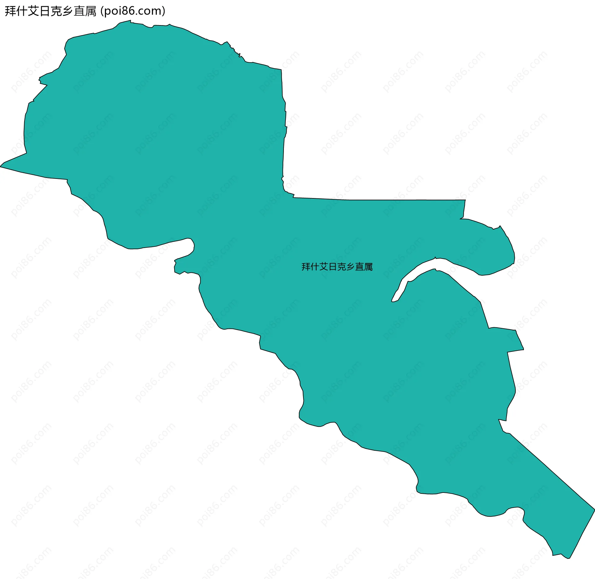 拜什艾日克乡直属边界地图
