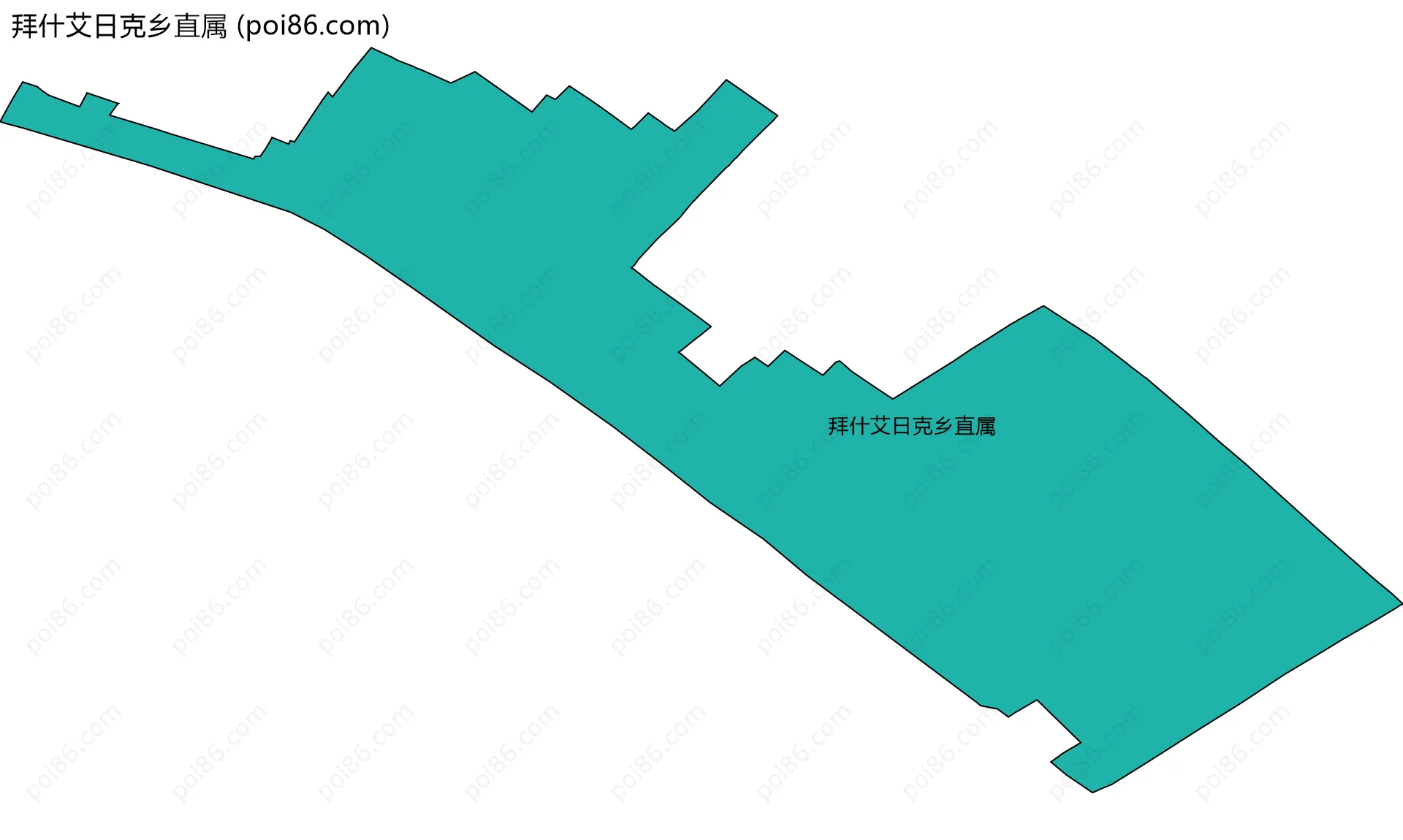 拜什艾日克乡直属边界地图