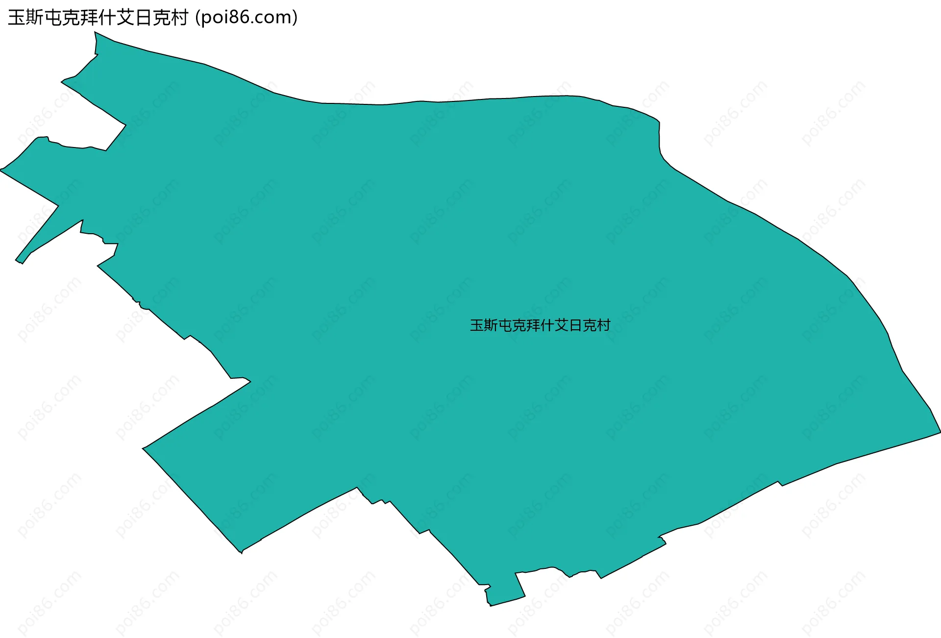 玉斯屯克拜什艾日克村边界地图