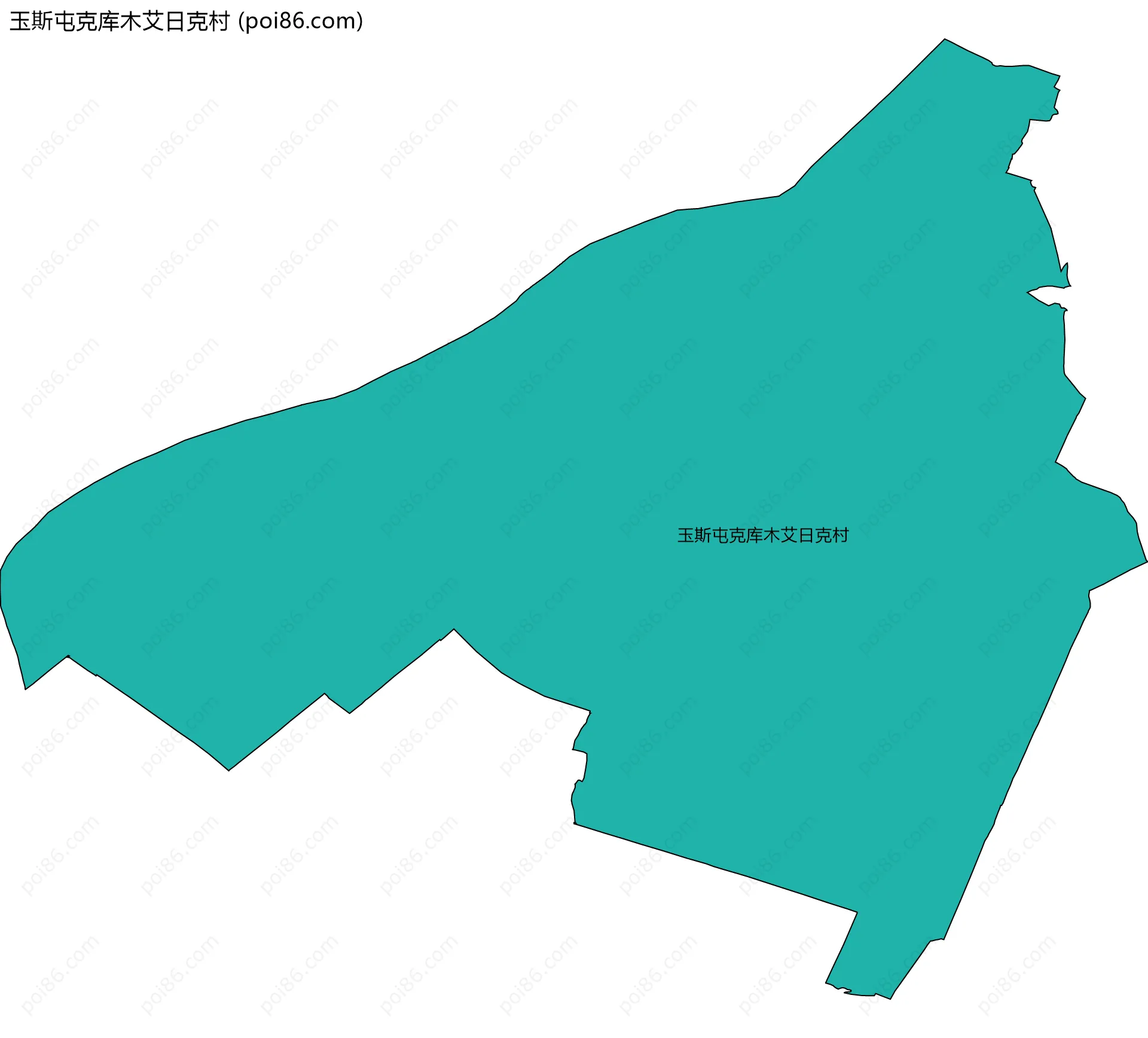 玉斯屯克库木艾日克村边界地图