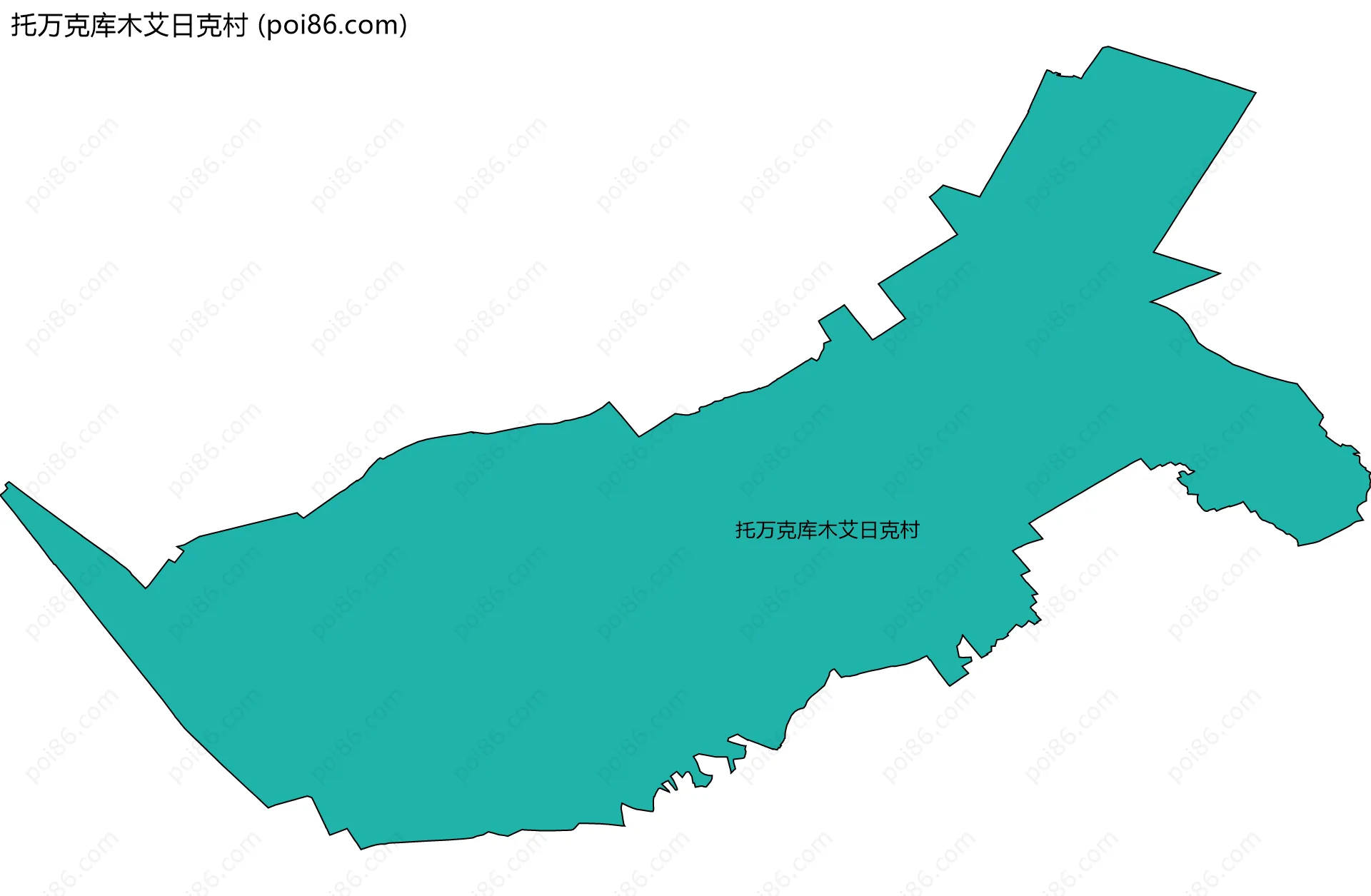 托万克库木艾日克村边界地图