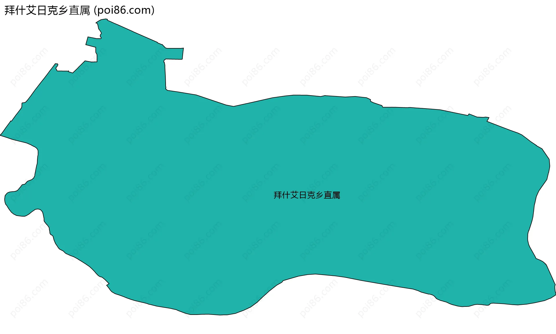拜什艾日克乡直属边界地图