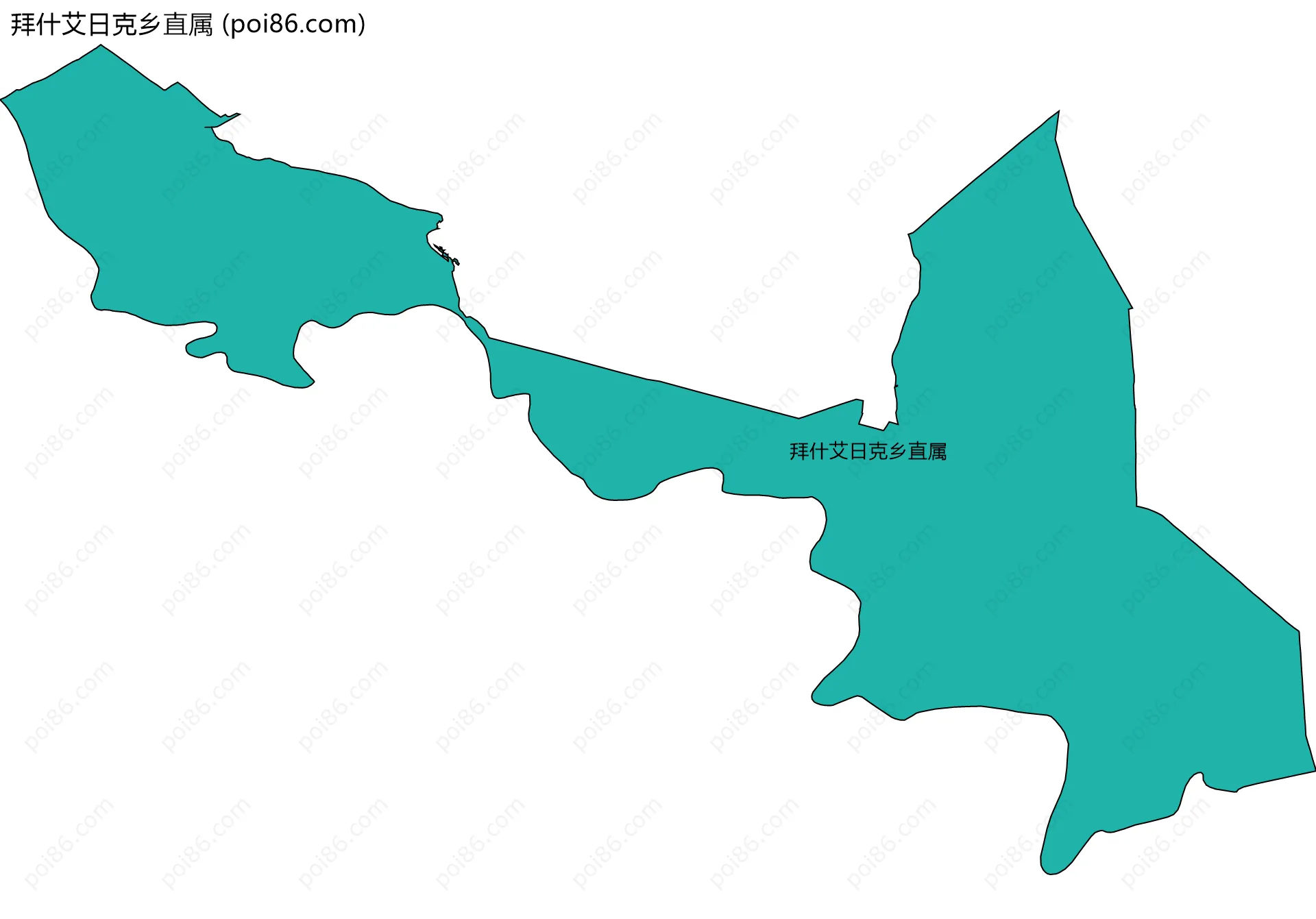 拜什艾日克乡直属边界地图