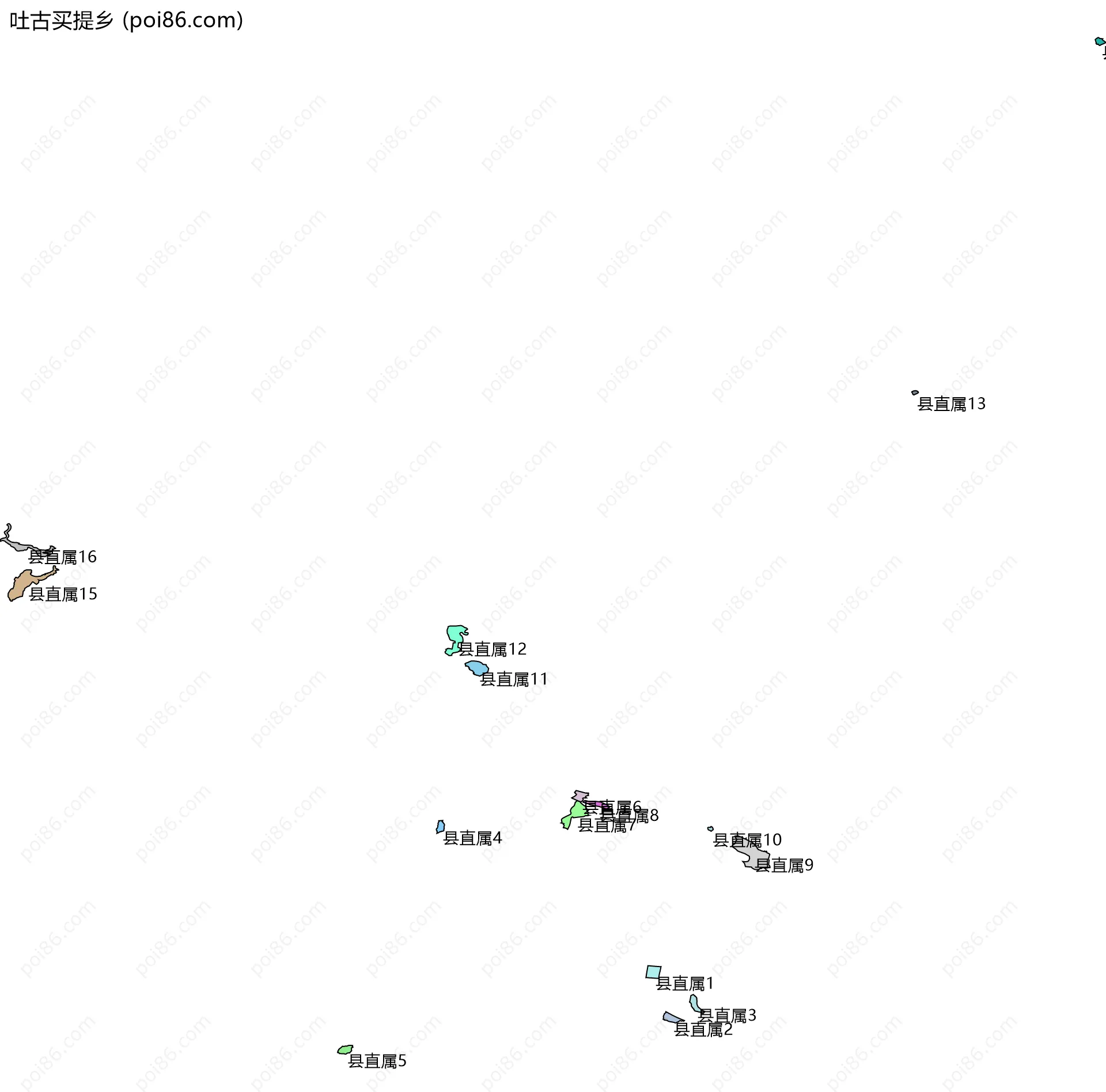 吐古买提乡边界地图(五级行政区划)