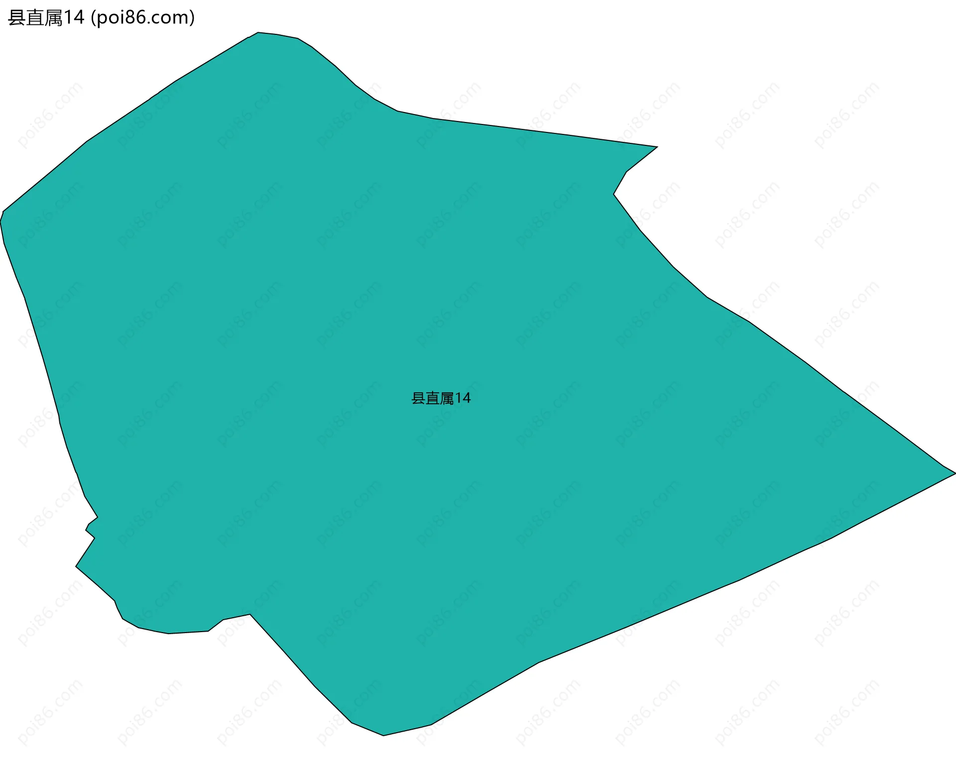 县直属14边界地图