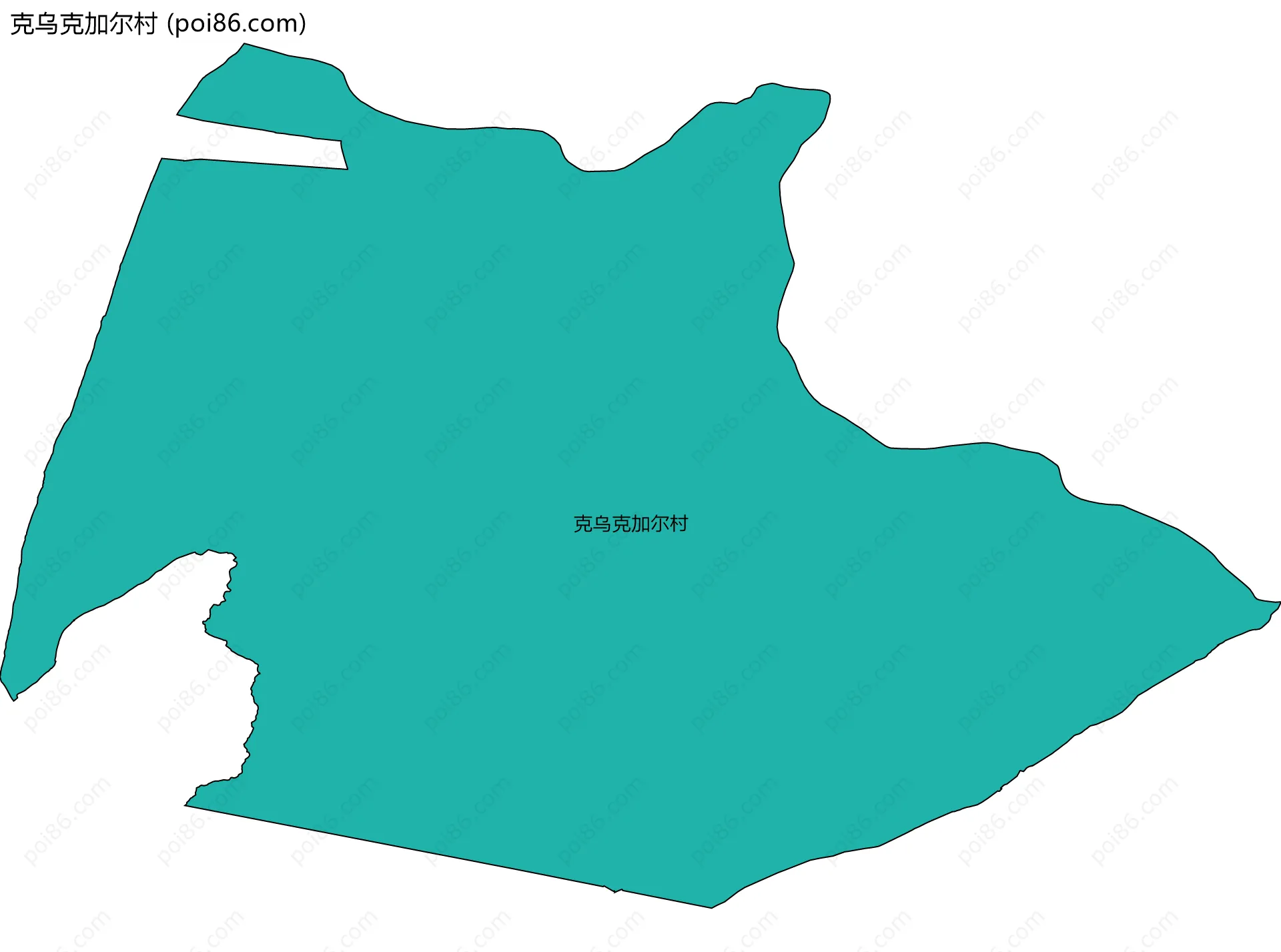 克乌克加尔村边界地图