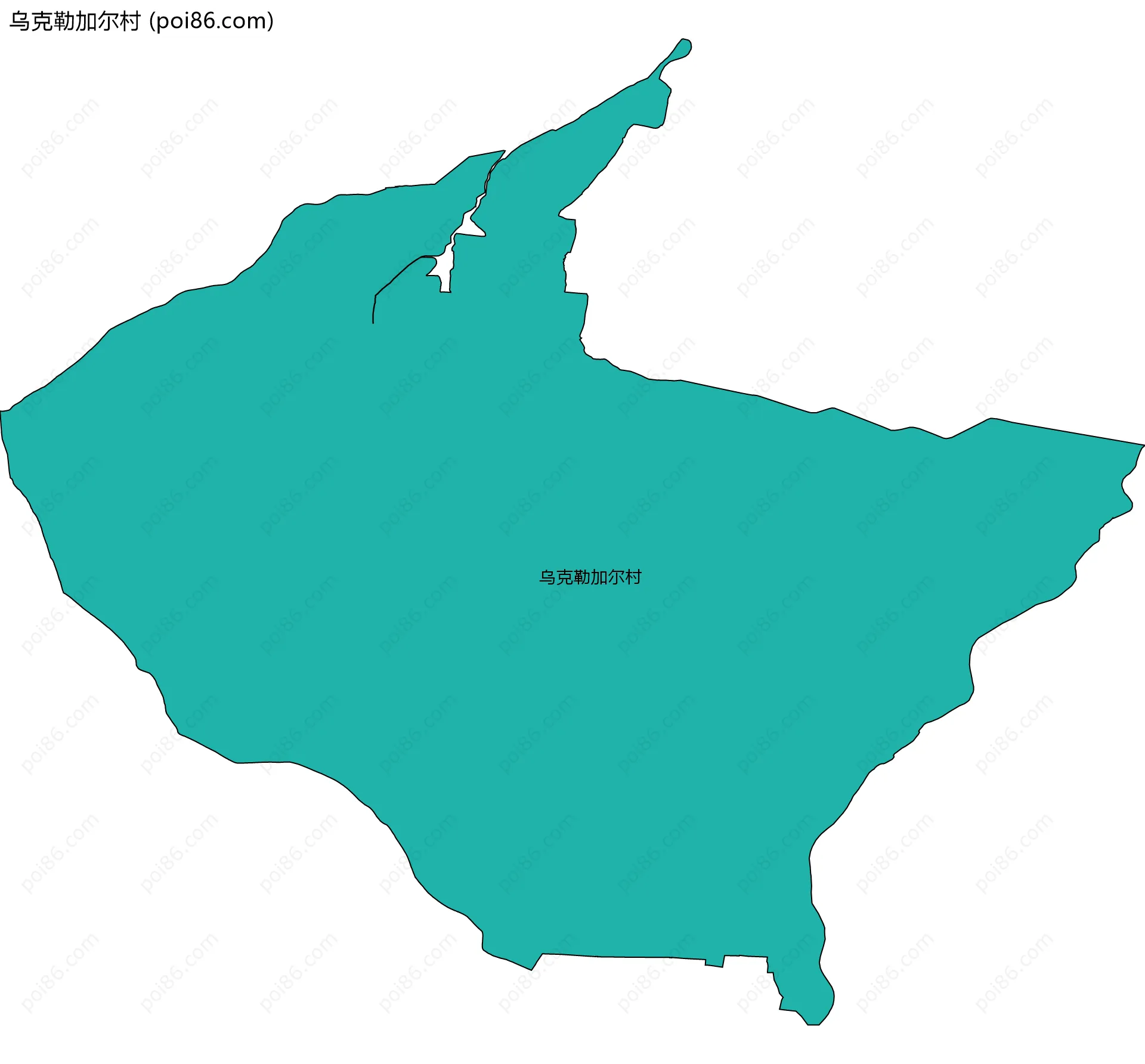 乌克勒加尔村边界地图