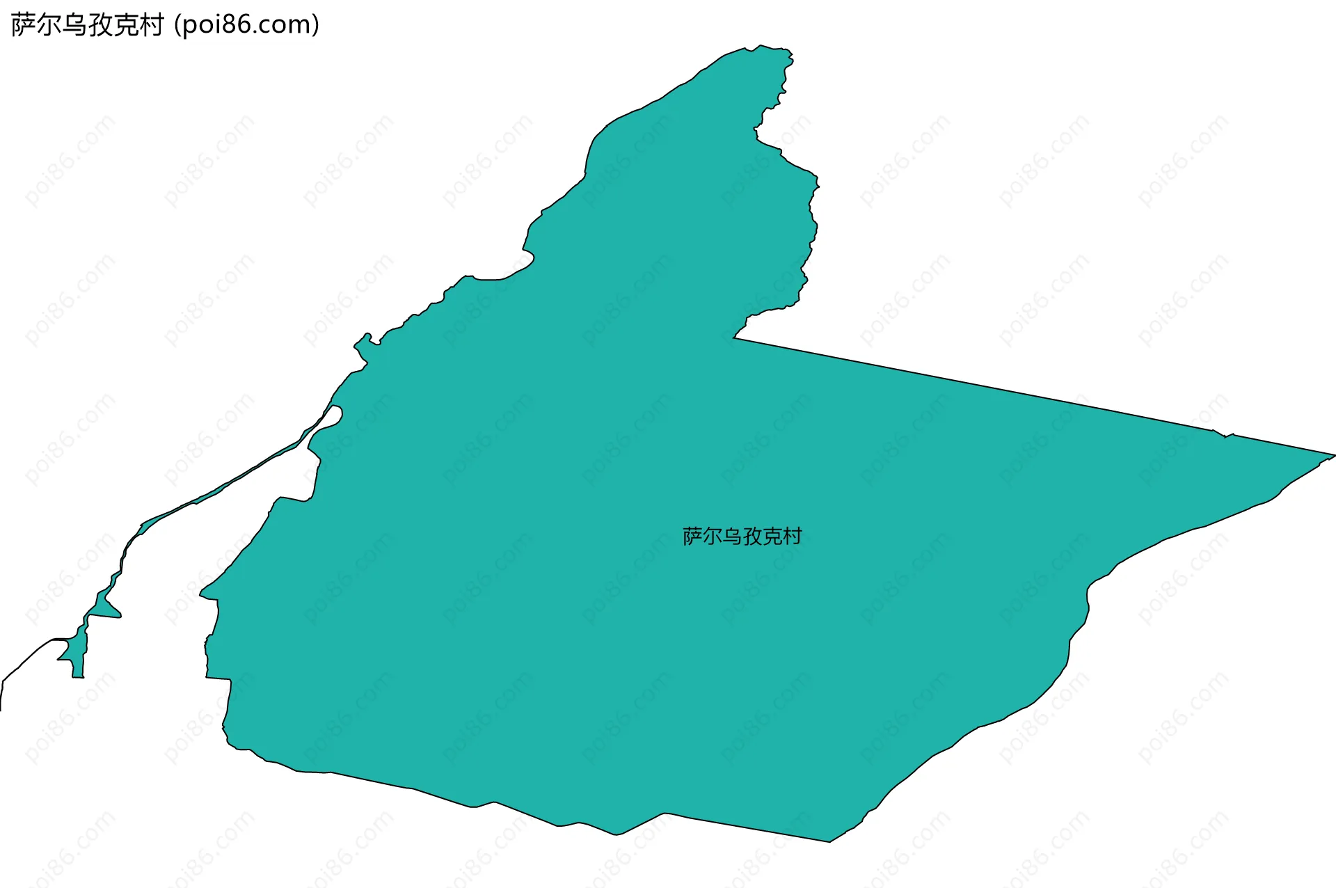 萨尔乌孜克村边界地图