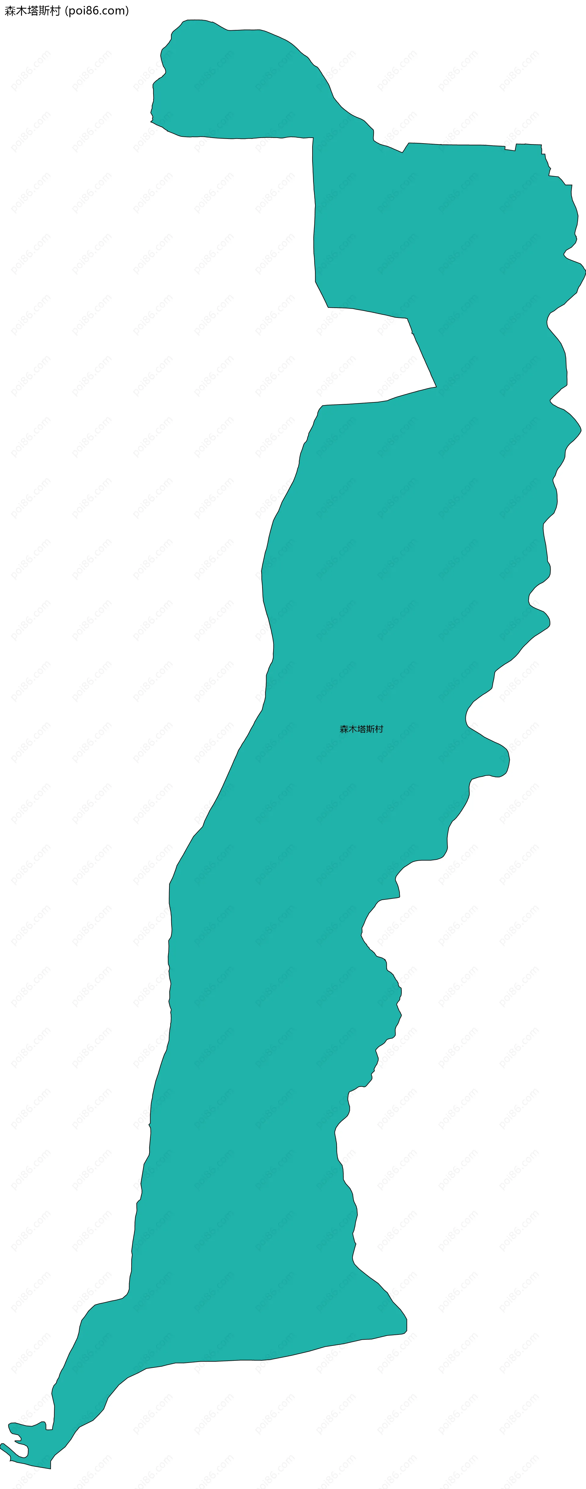 森木塔斯村边界地图