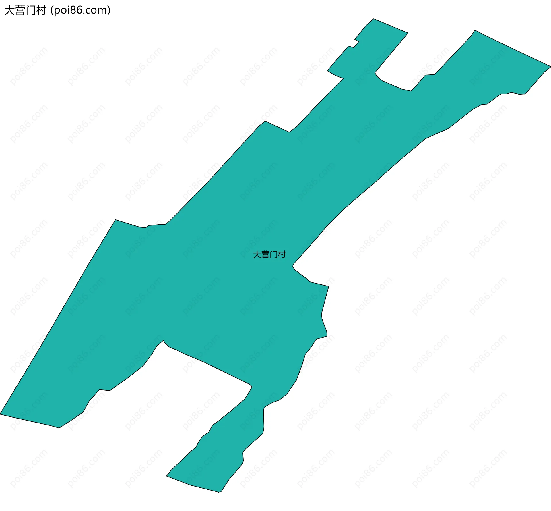 大营门村边界地图