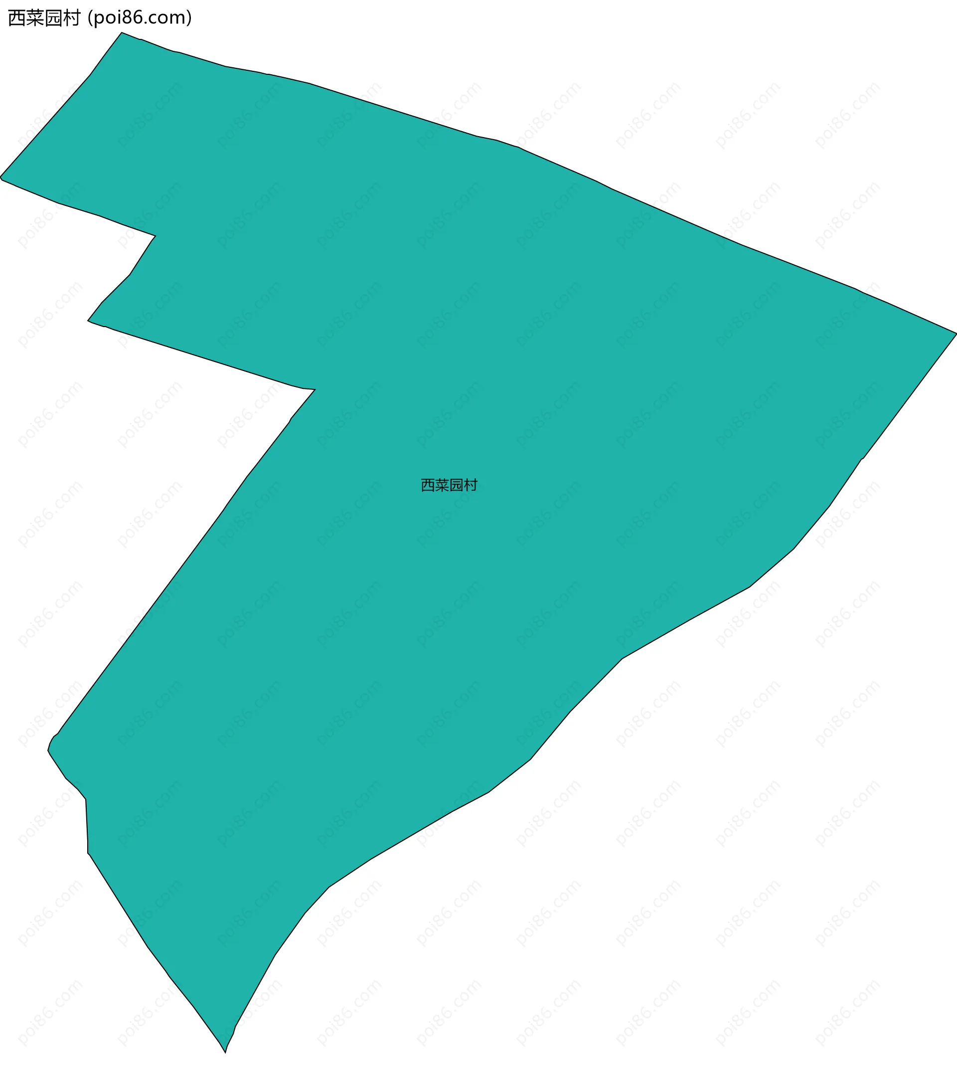 西菜园村边界地图