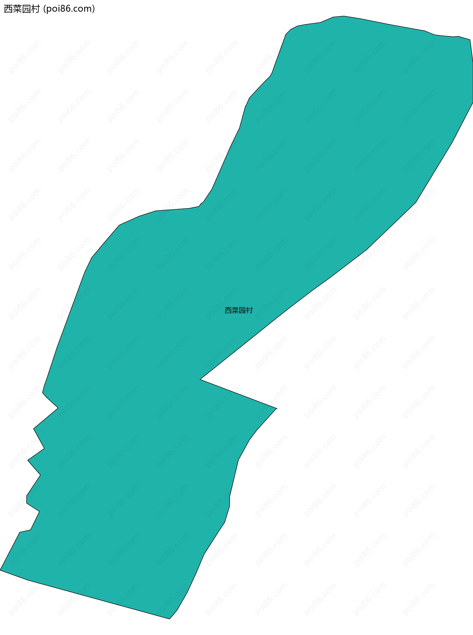 西菜园村边界地图