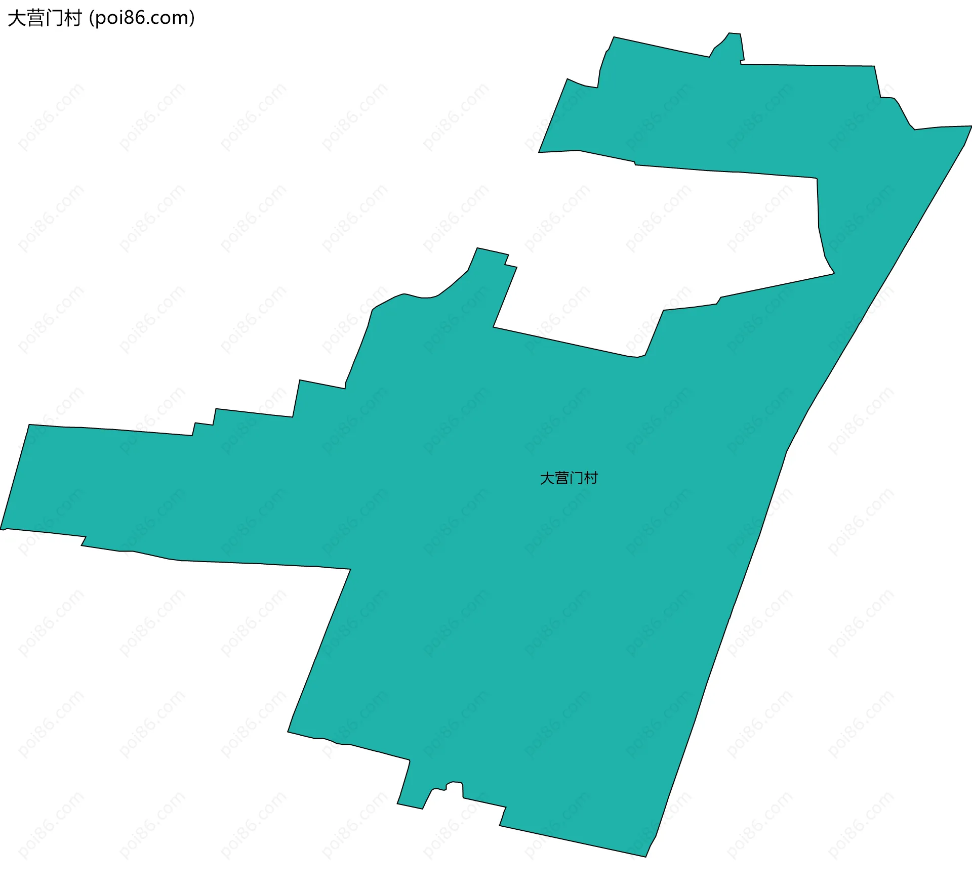 大营门村边界地图