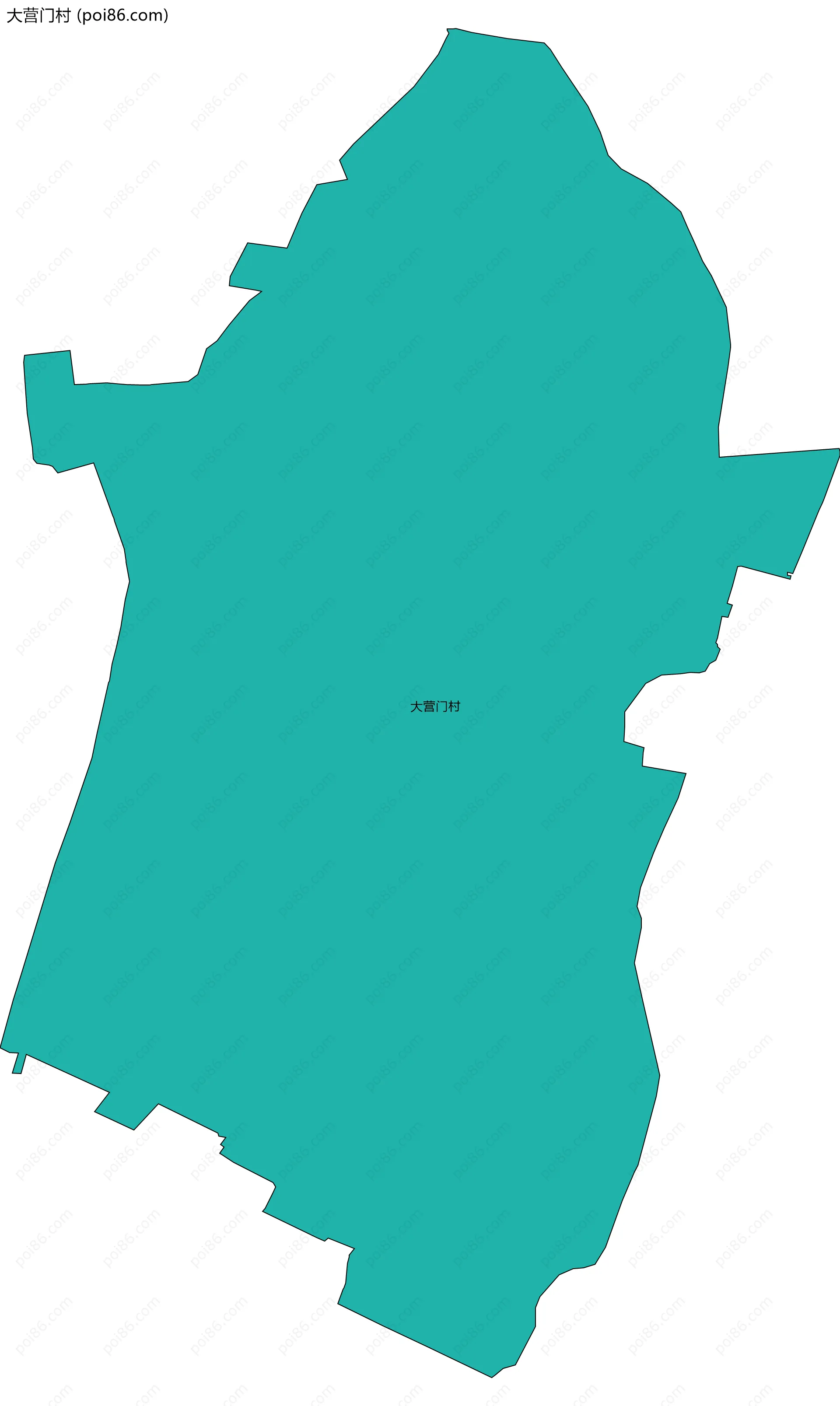 大营门村边界地图