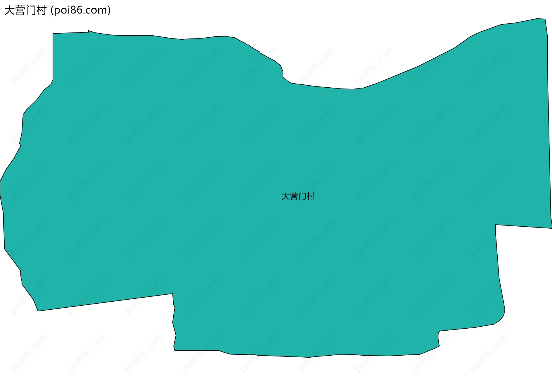 大营门村边界地图