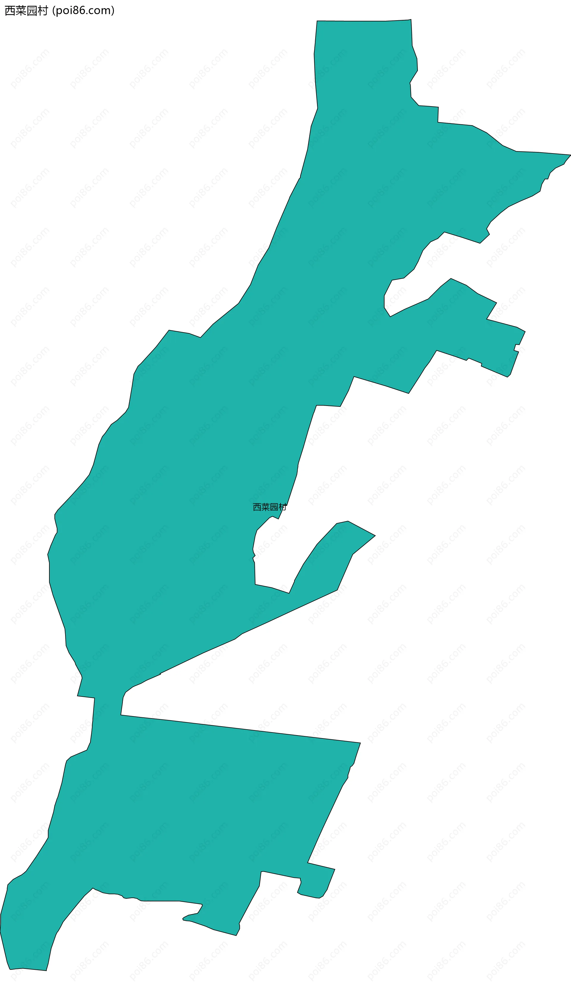 西菜园村边界地图