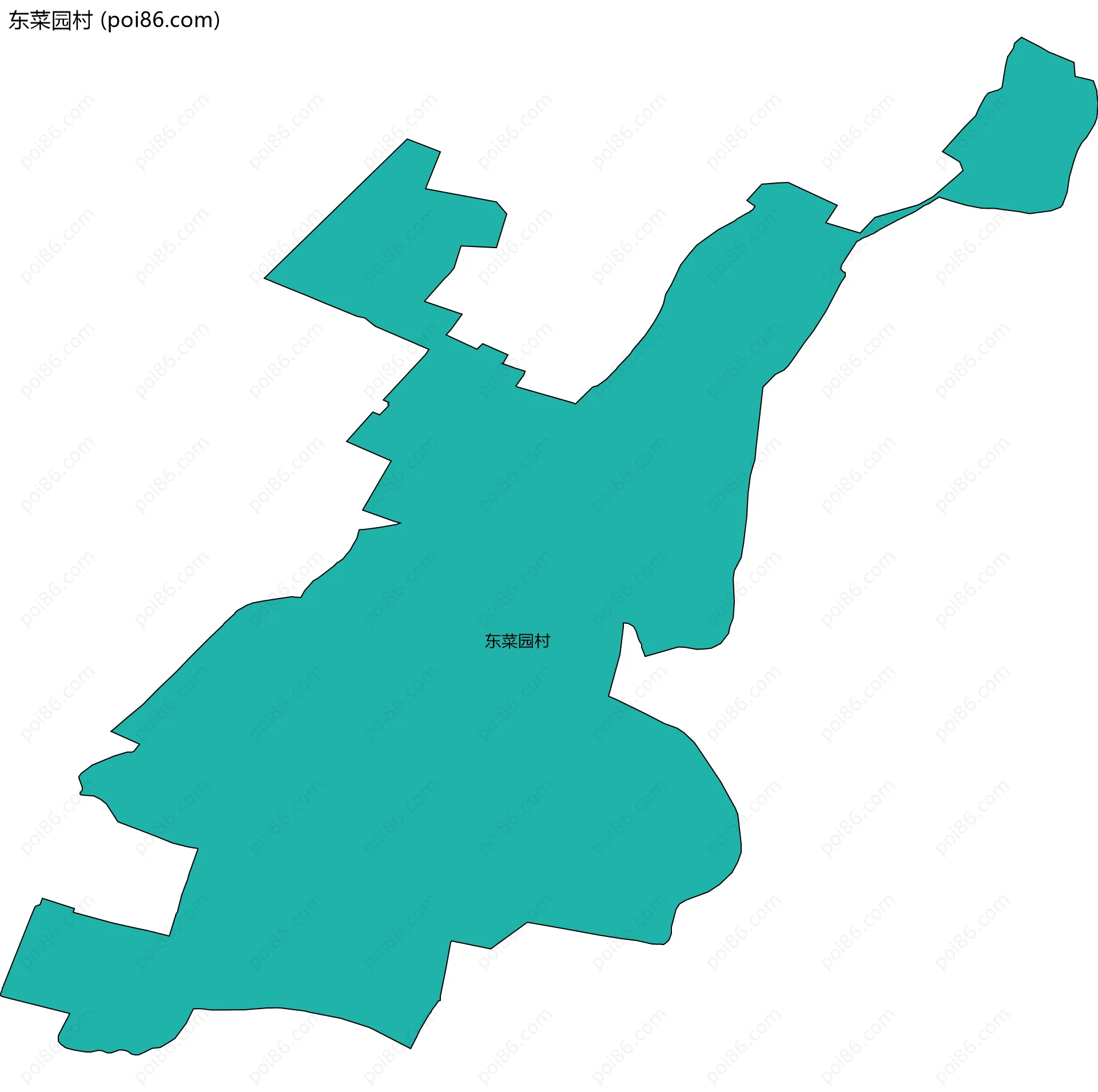 东菜园村边界地图