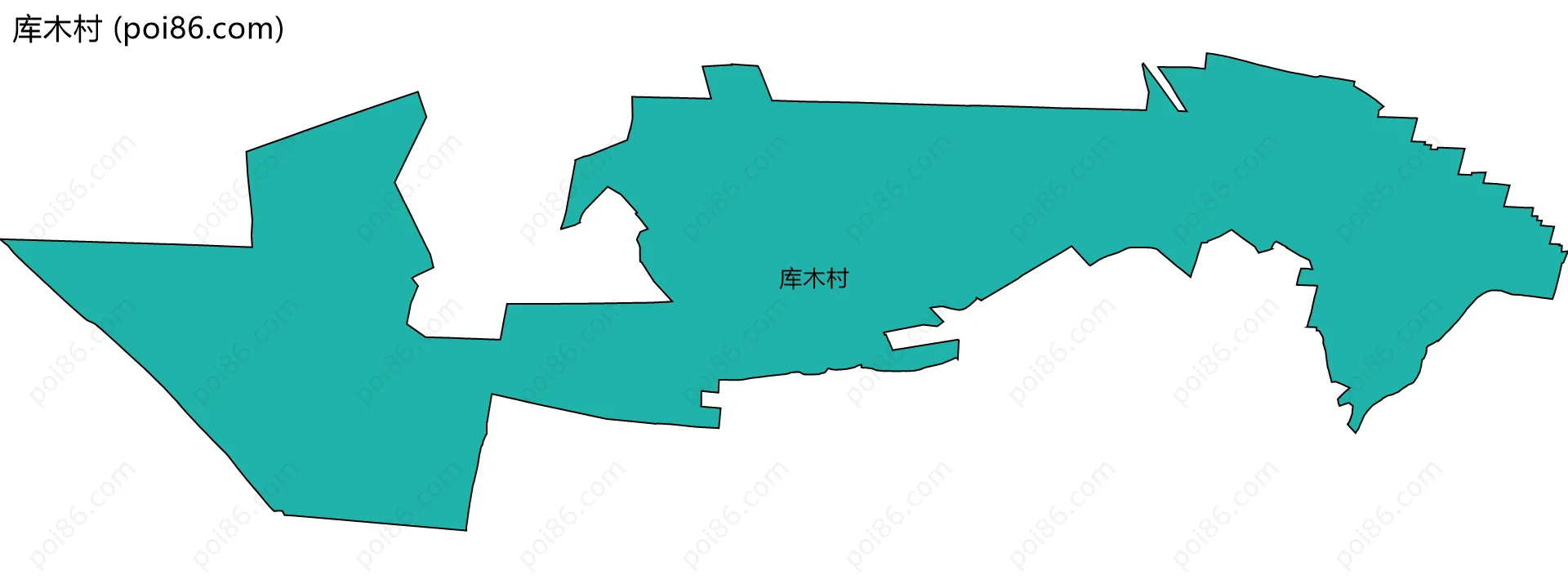 库木村边界地图