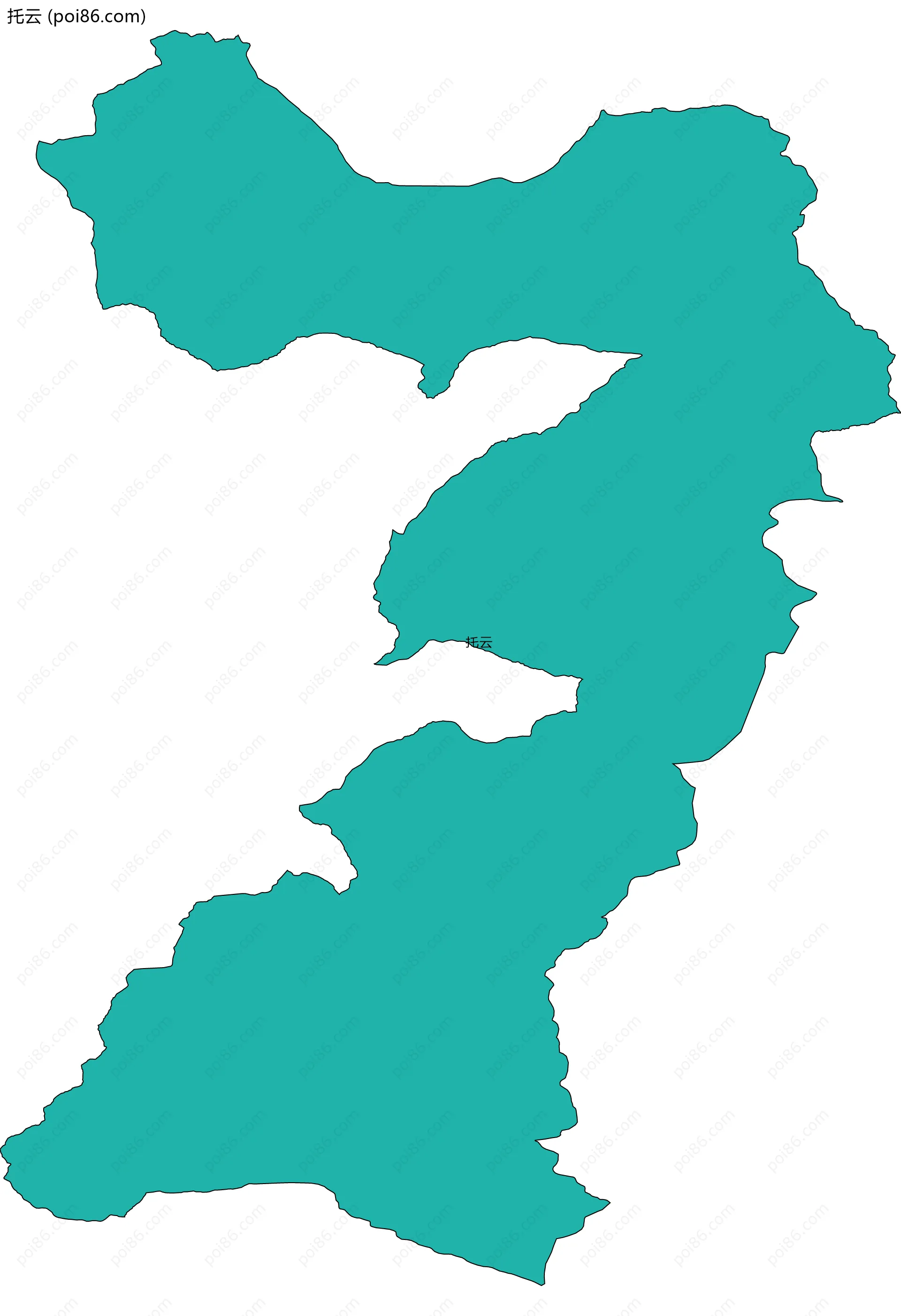 托云边界地图