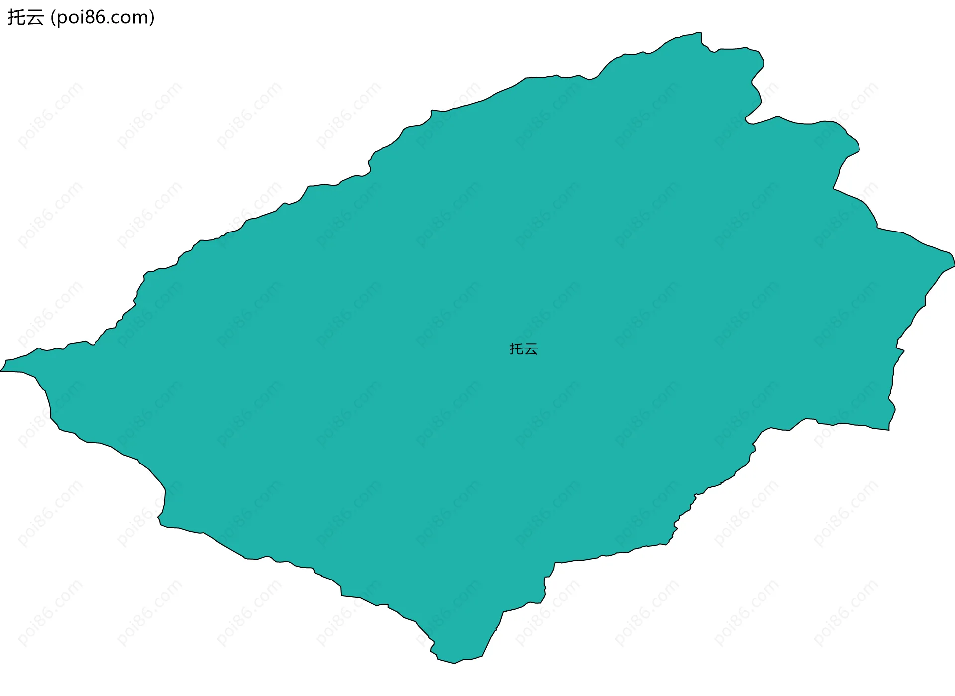 托云边界地图