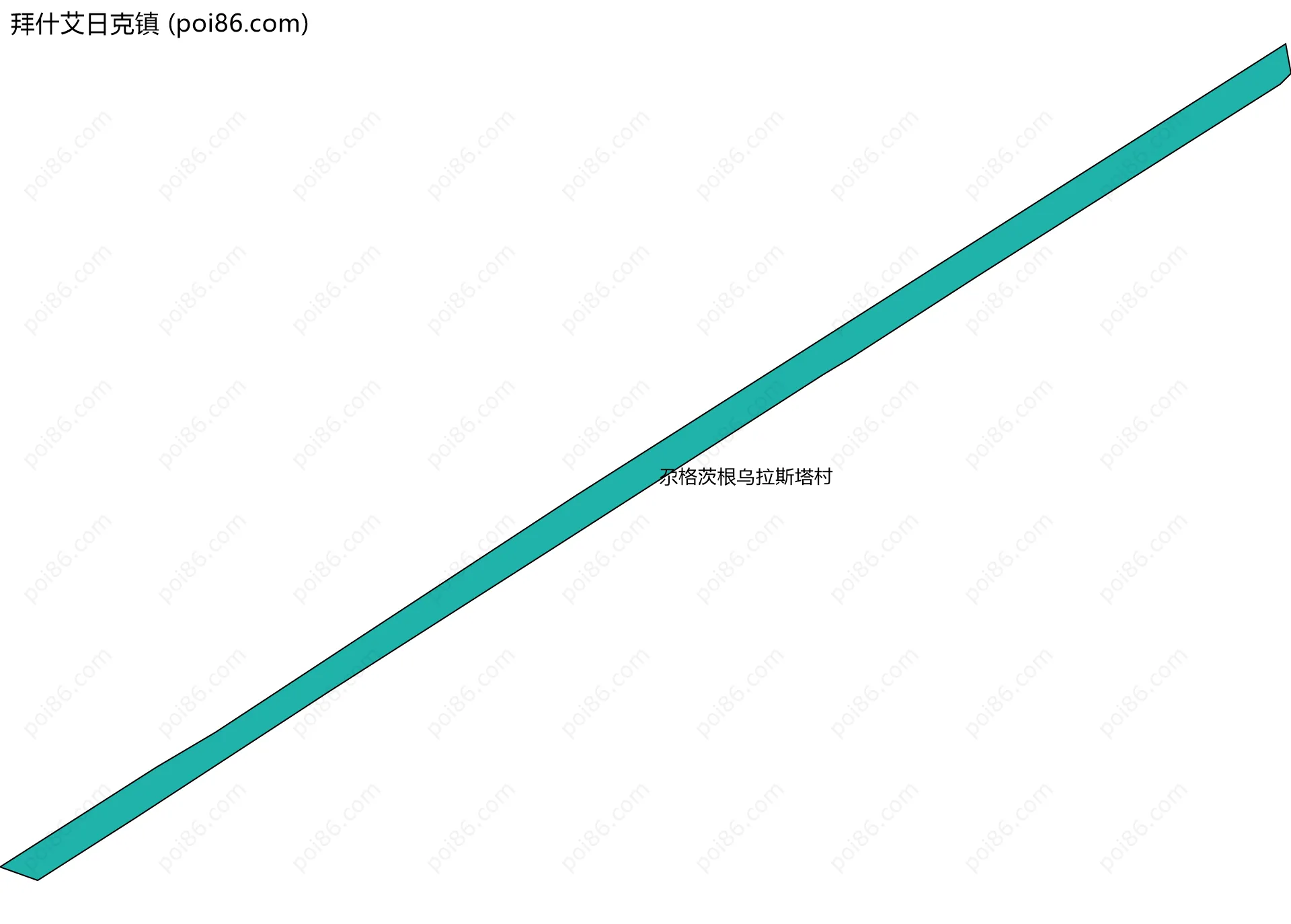 拜什艾日克镇边界地图(五级行政区划)