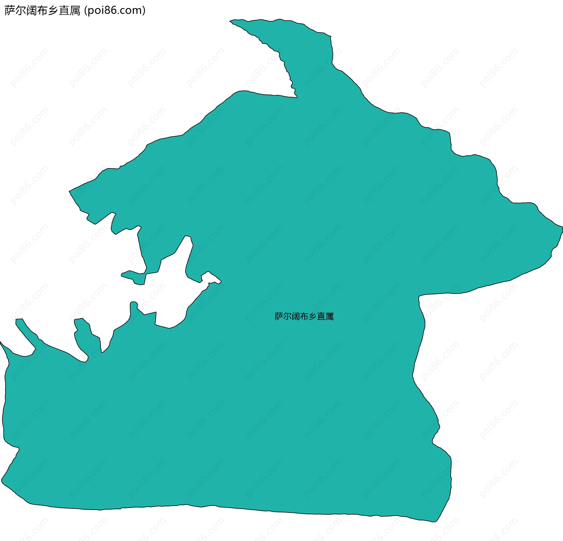 萨尔阔布乡直属边界地图