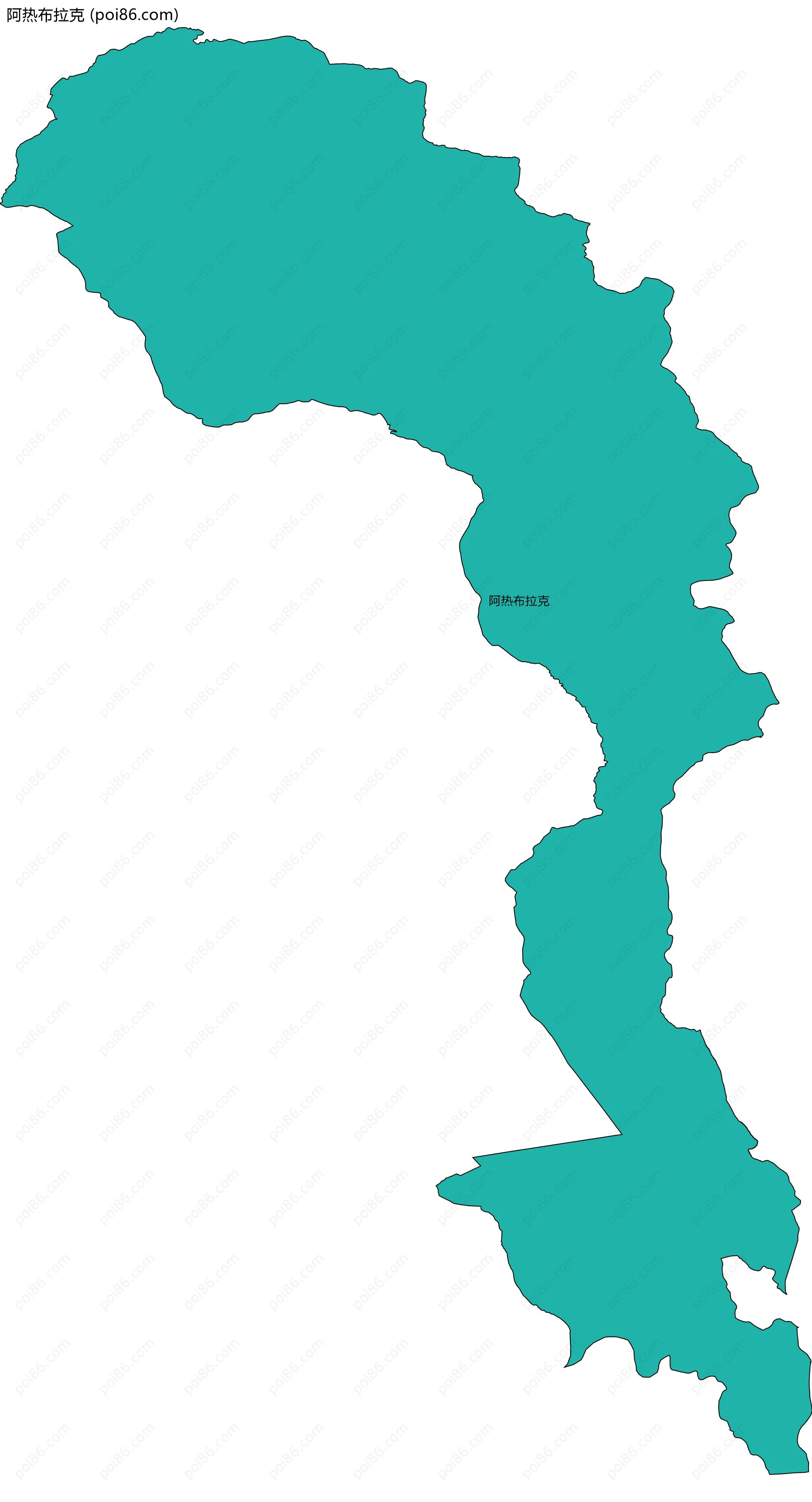 阿热布拉克边界地图