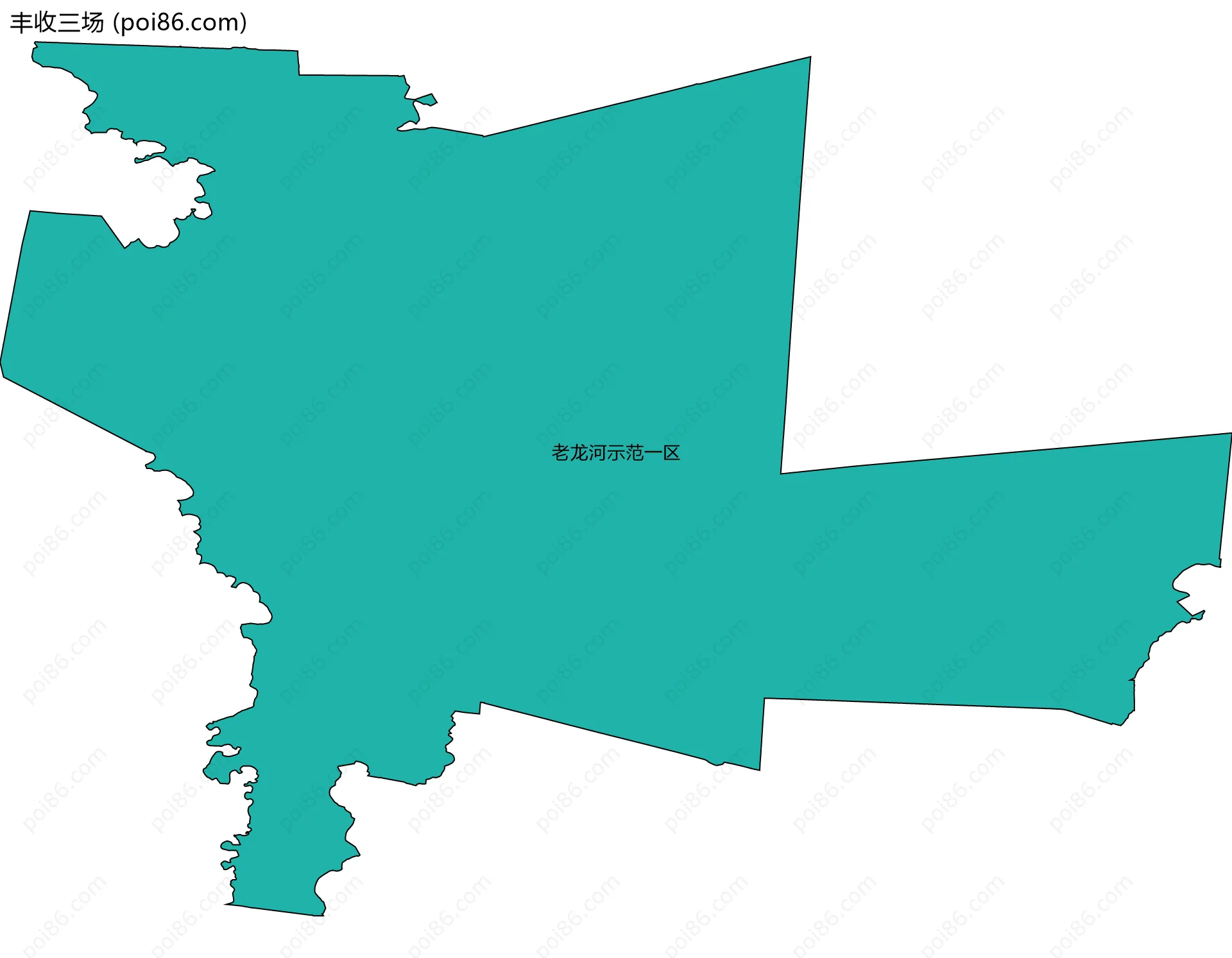 丰收三场边界地图(五级行政区划)