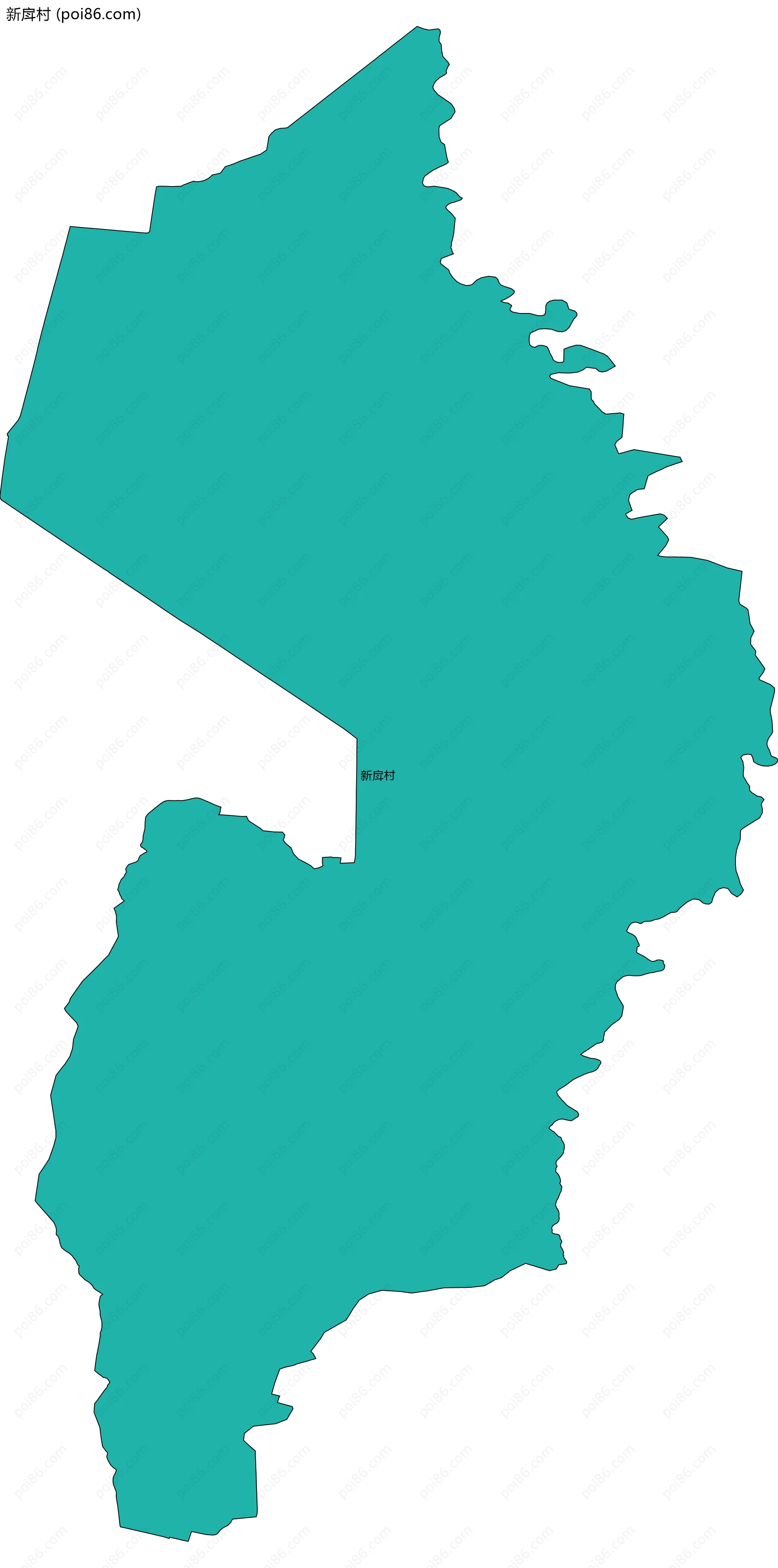 新戽村边界地图