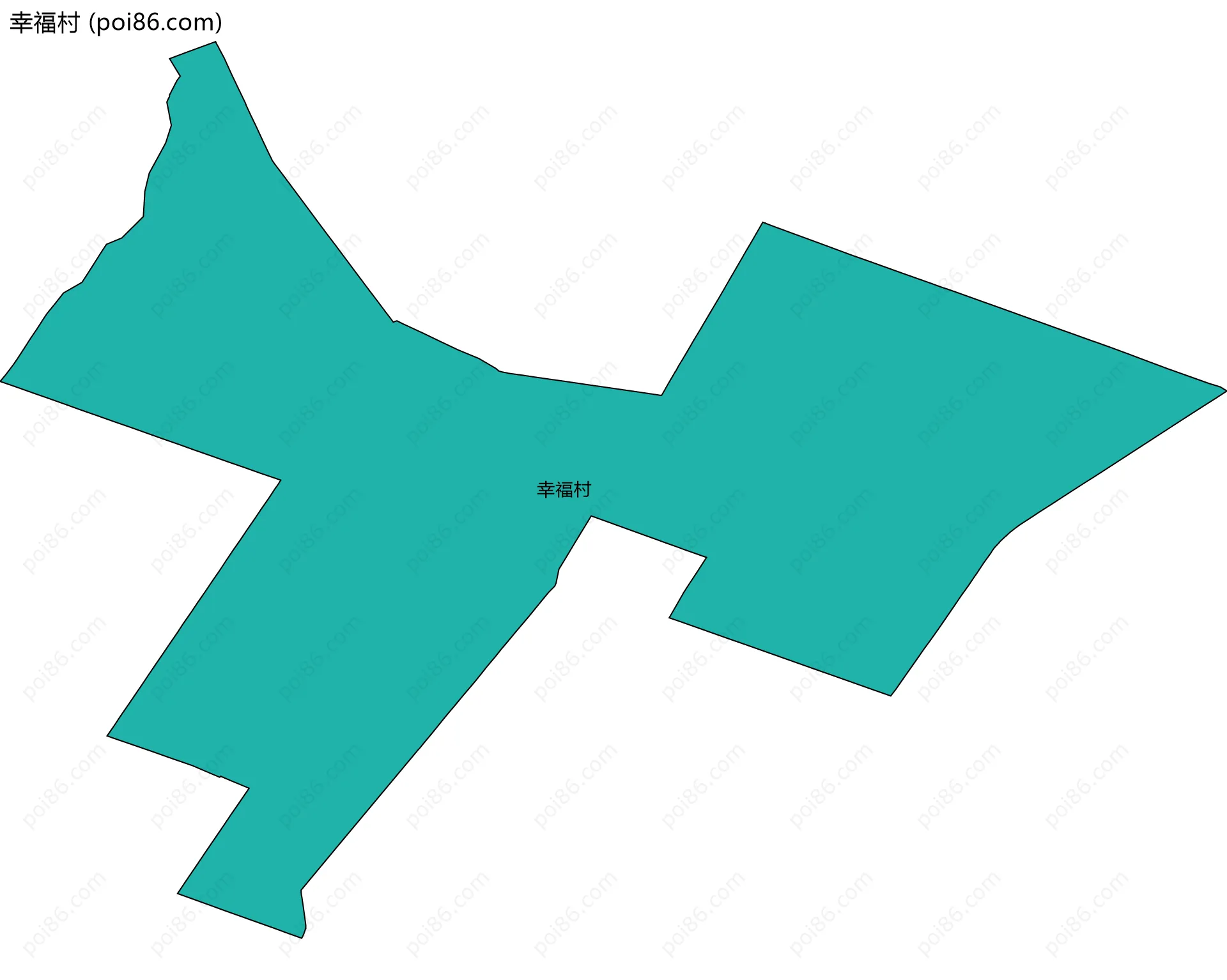 幸福村边界地图