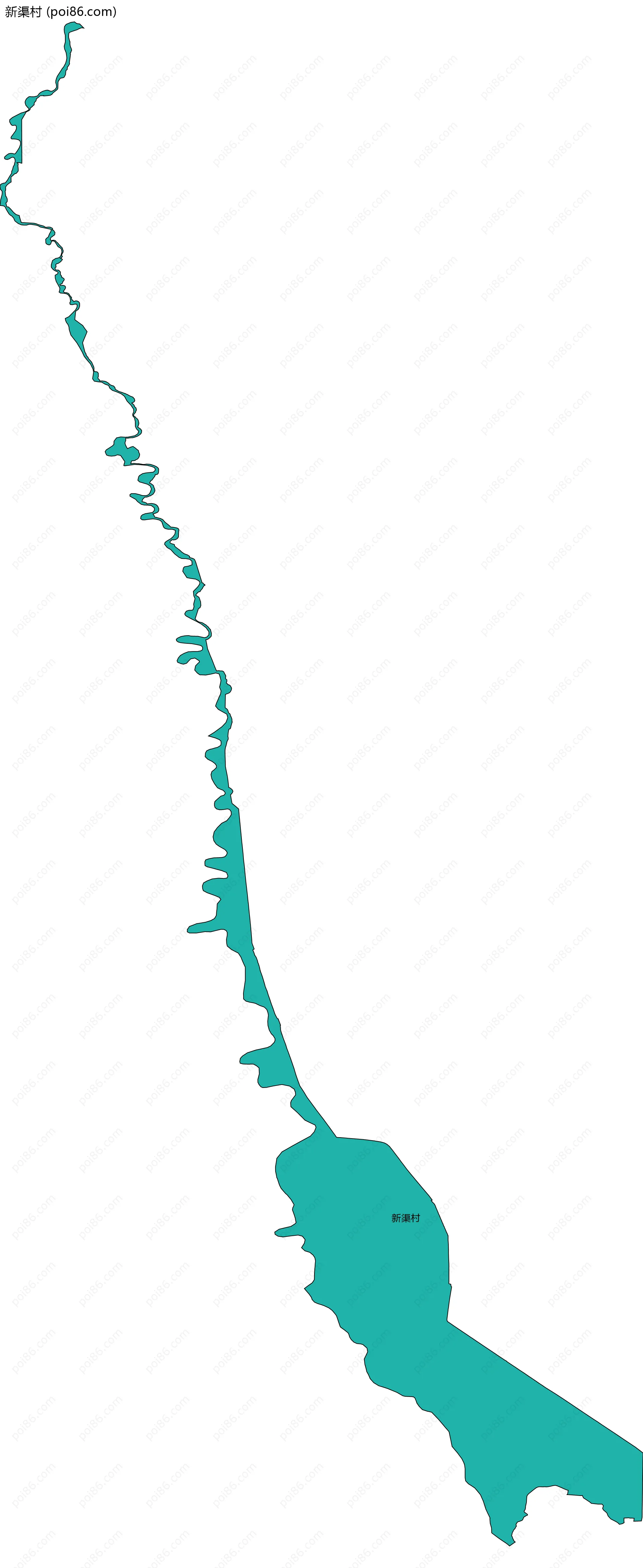 新渠村边界地图